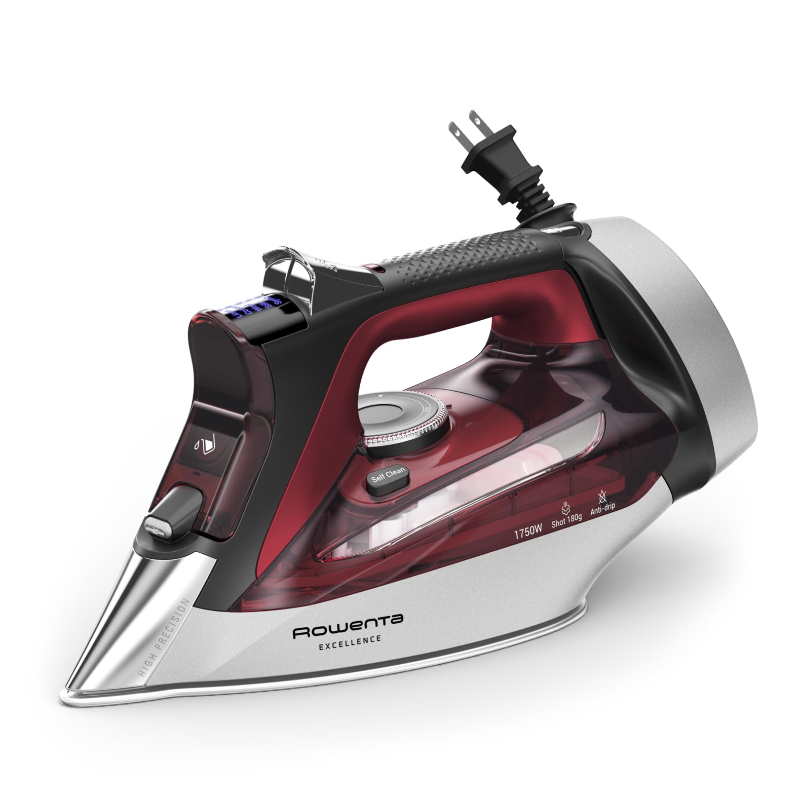 Iron Focus Excellence Stainless Steel Soleplate Steam Iron for Clothes