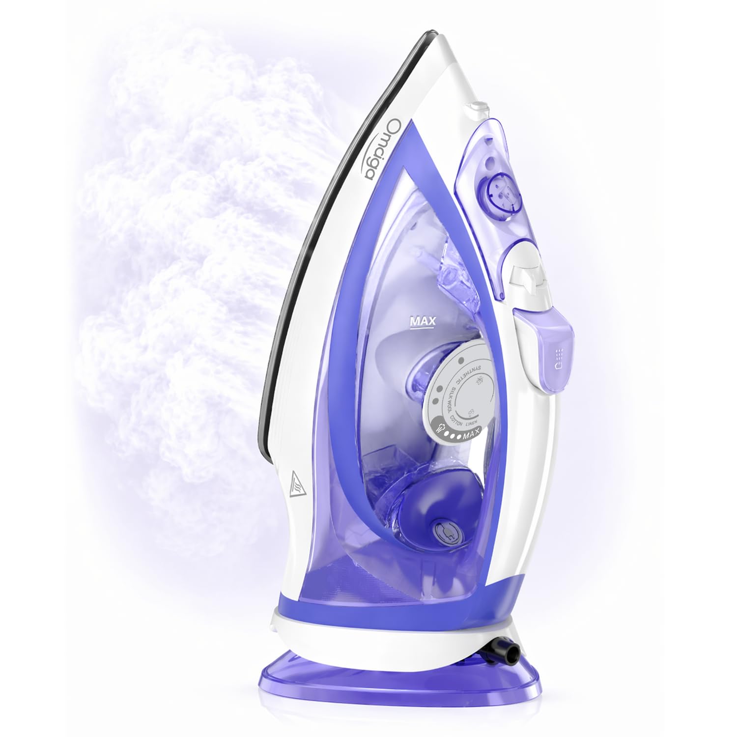 2-in-1 Cordless and Corded Steam Iron for Clothes, 1550W, Lavender