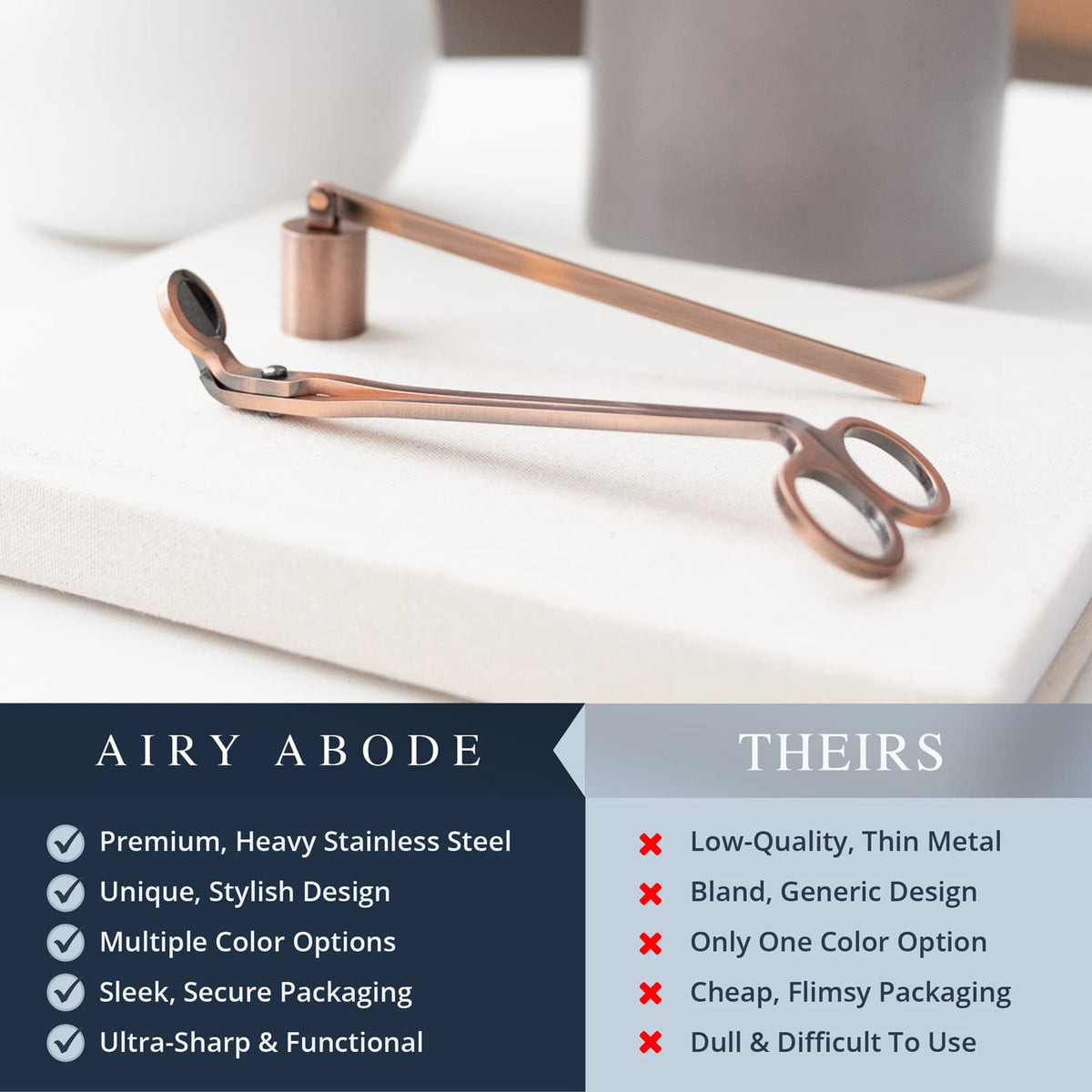 Candle Wick Trimmer and Candle Snuffer Accessory Set
