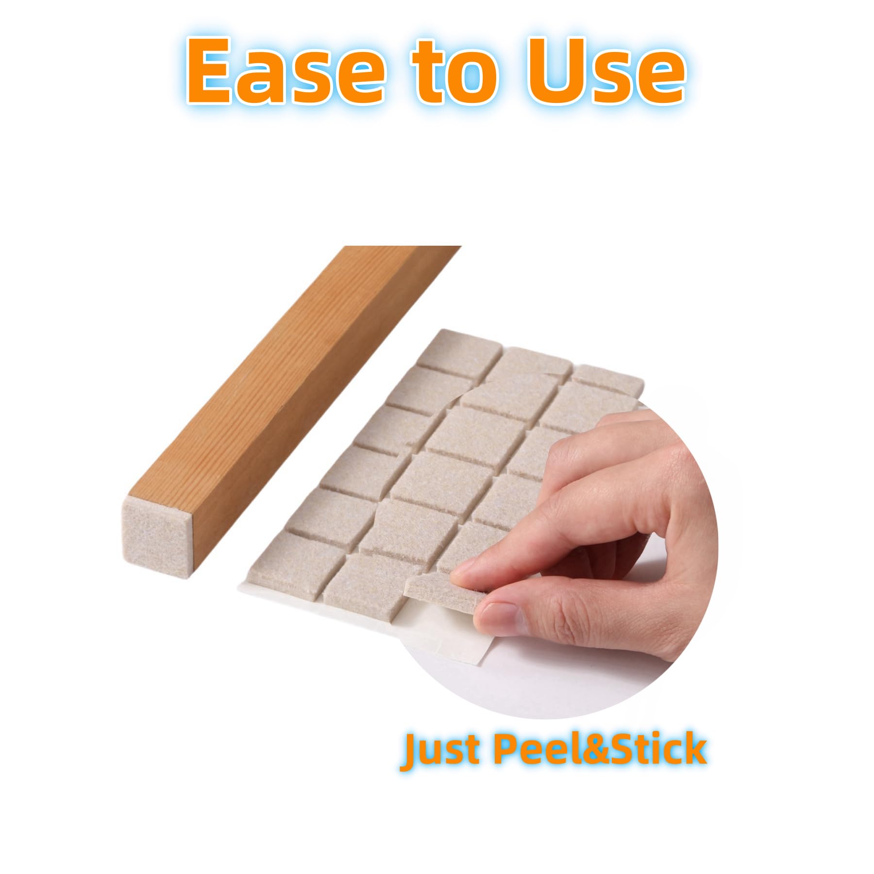 Felt Furniture Pads for Hardwood Floor (96 Count)