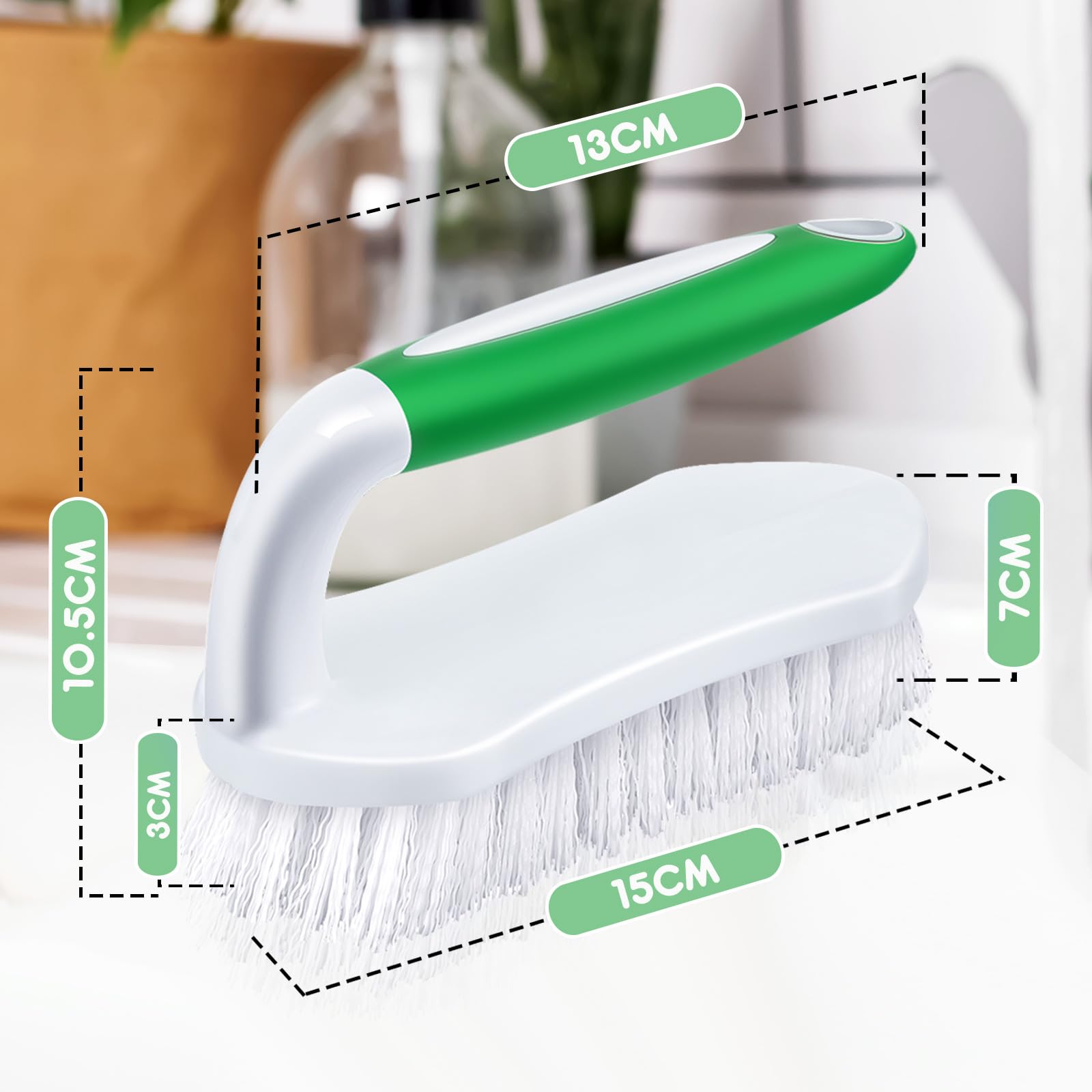 12 Pcs Scrub Brush for Cleaning with Handle Comfortable to Grip Heavy
