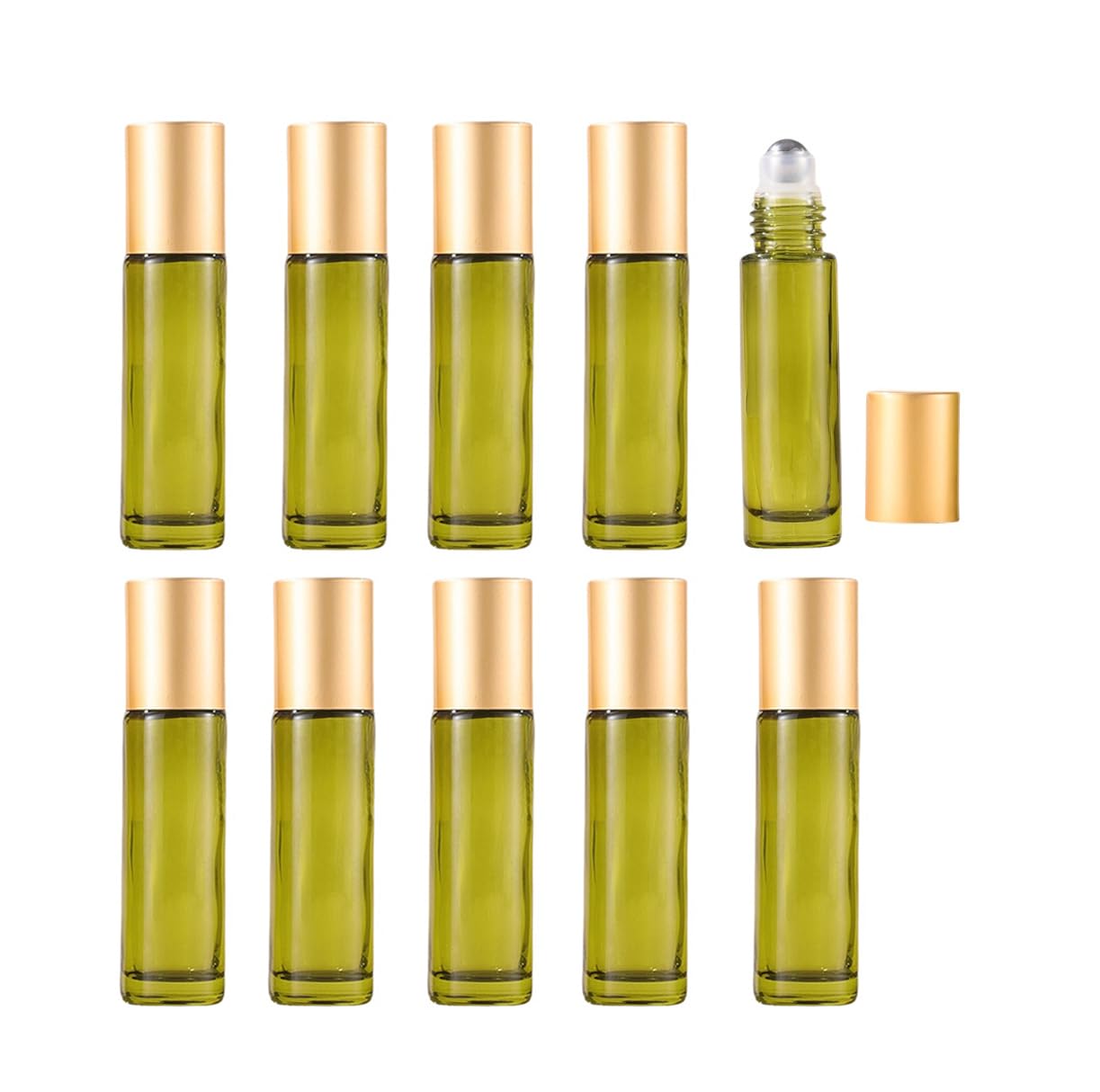 10 Pack Glass Essential Oil Roller Bottle Roll on Bottles (10 Count)