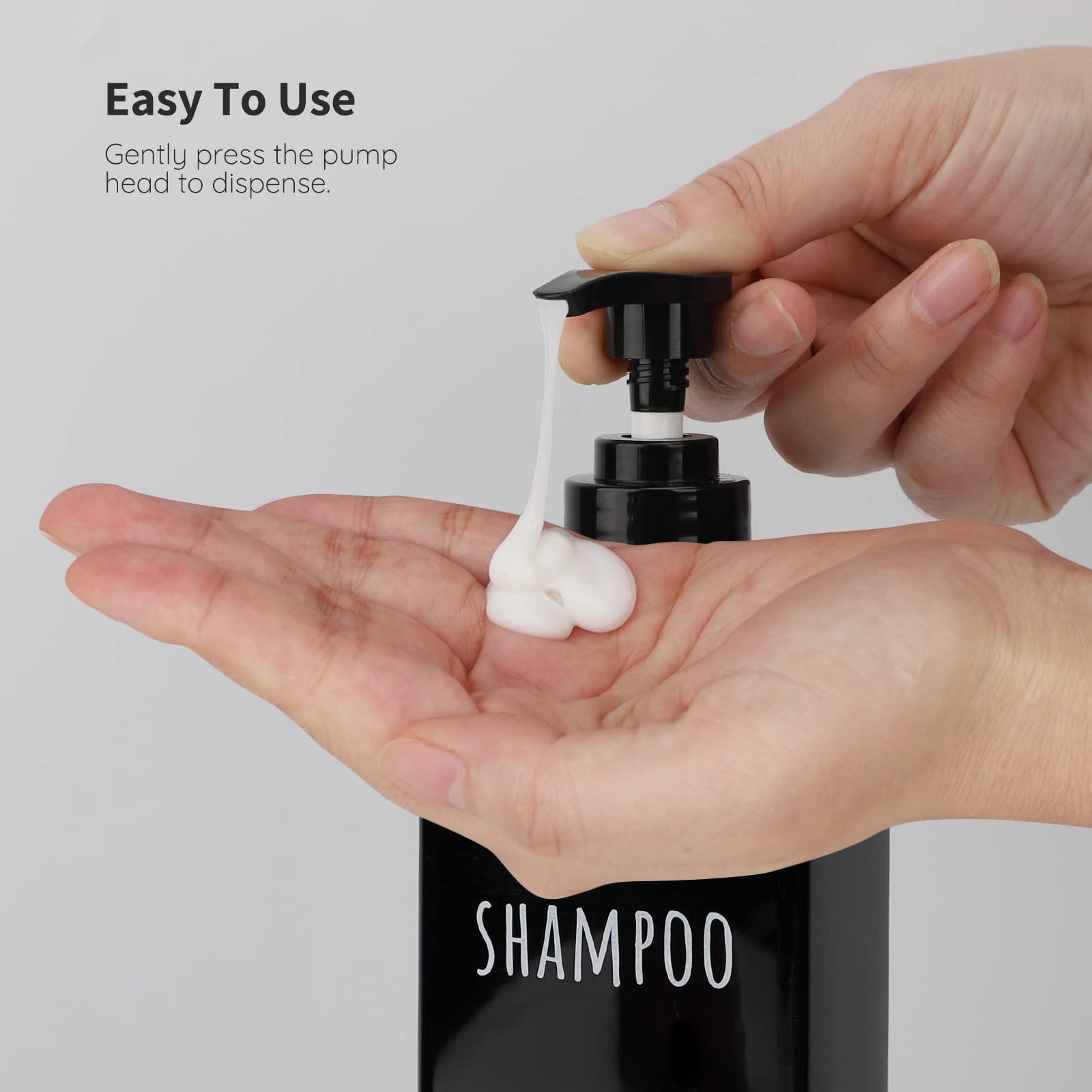 Plastic Square Soap Dispenser Black (3 Count)