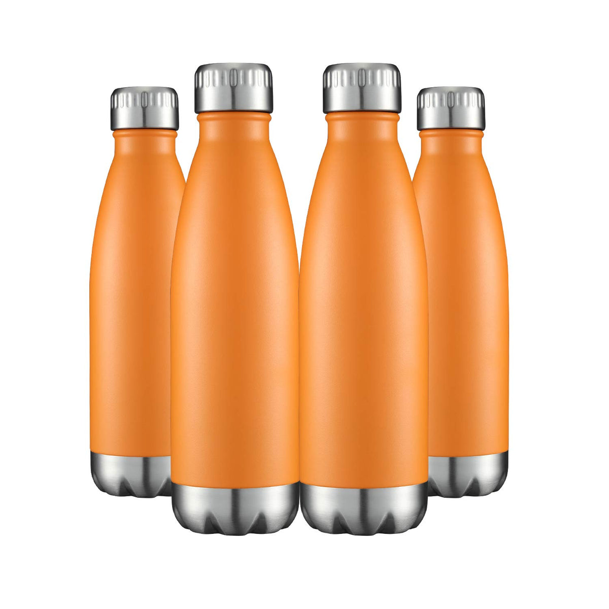 17oz Stainless Steel Water Bottles Bulk (4 Count)