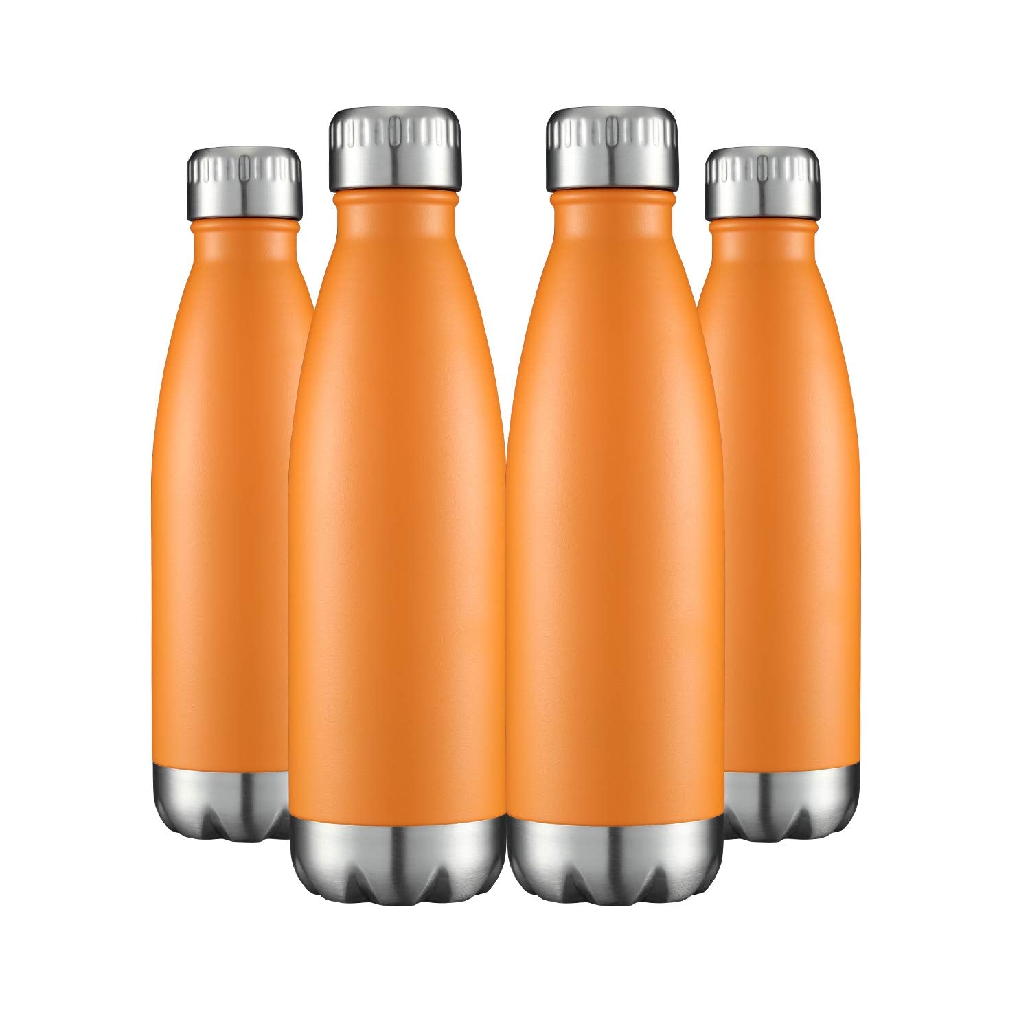 17oz Stainless Steel Water Bottles Bulk (4 Count)