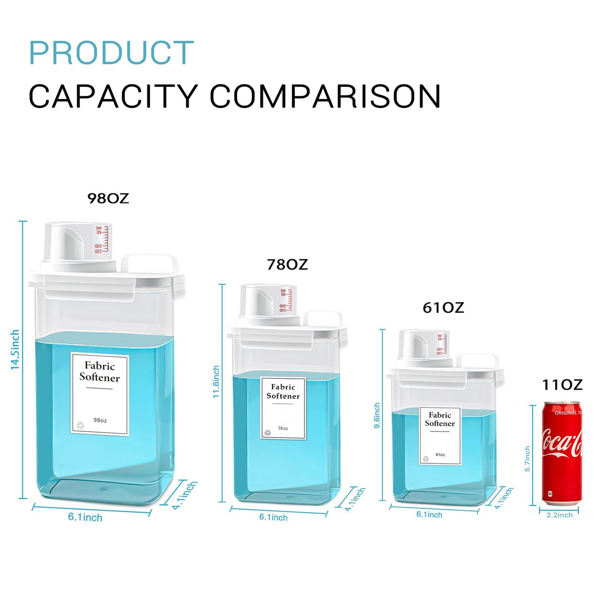 2 Pack Laundry Detergent Dispenser (156 Fl Oz)