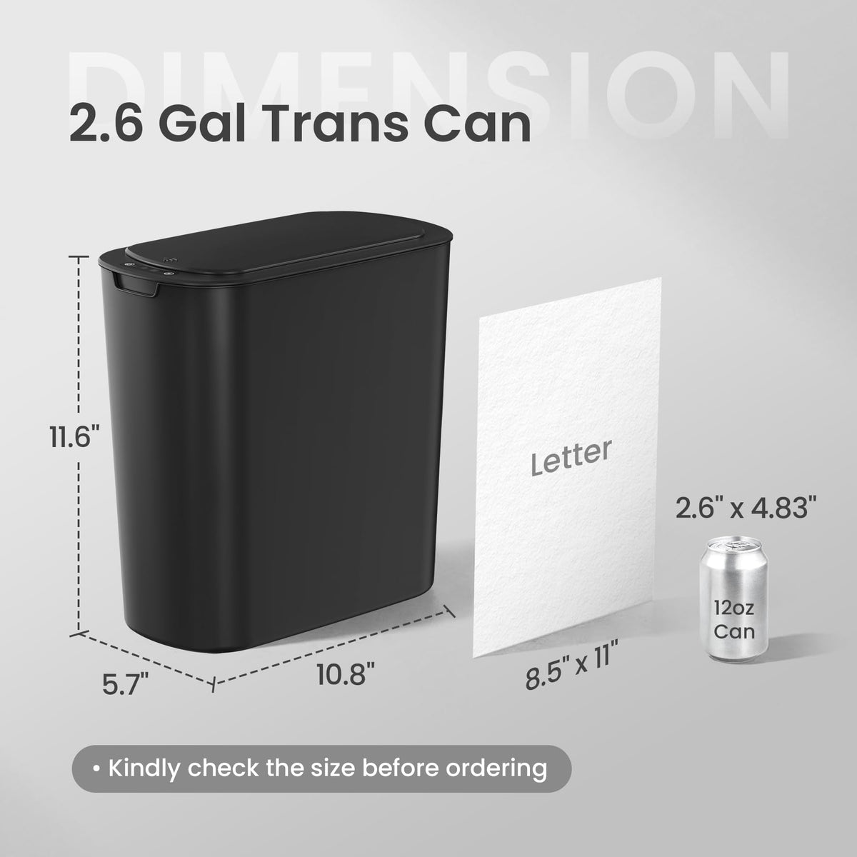 Automatic Small Bathroom Trash Can with Lid