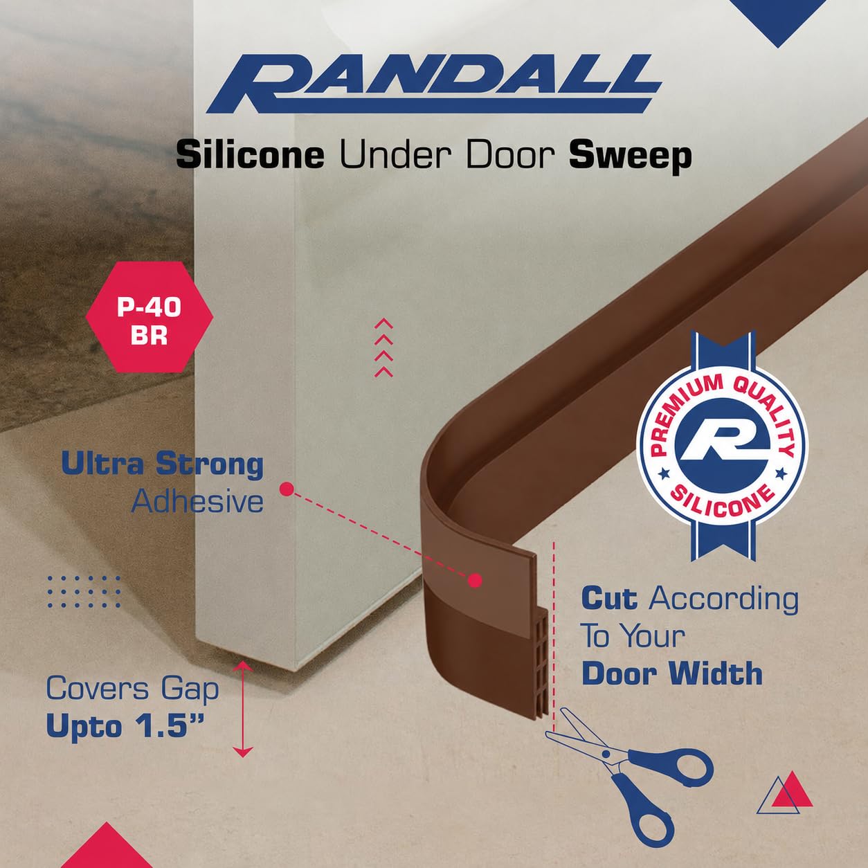 Adhesive Backed Door Draft Stopper