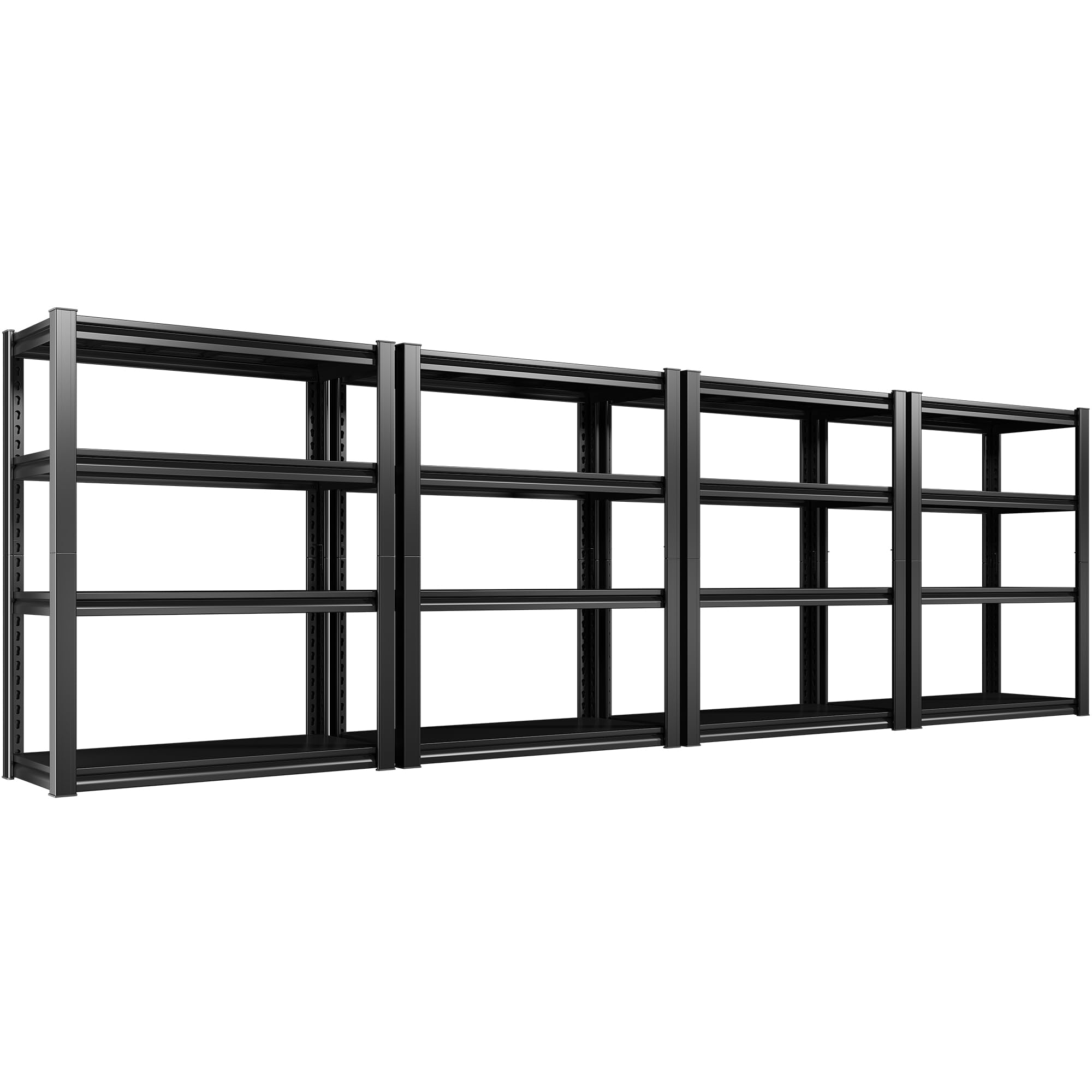 40" W Garage Shelving Heavy Duty Storage Shelves 56.9" H Metal Shelving Heavy Duty Load 1600LBS Adjustable Metal Shelves for Storage for Pantry Kitchen 40" W x 19.1" D x 56.9" H 4 Pack (4 Count)