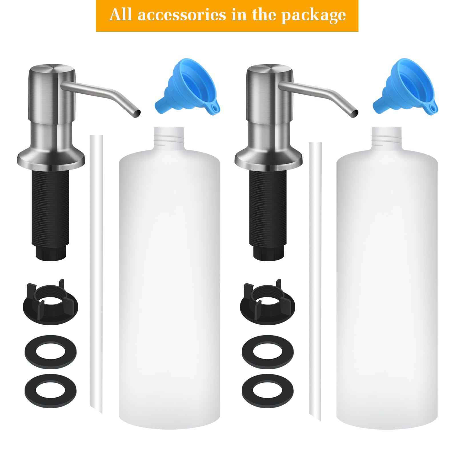 Soap Dispenser for Kitchen Sink (2 Count)