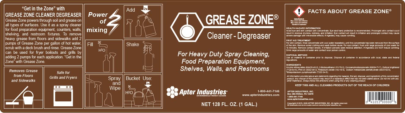 Grease Zone Food Safe Degreaser & All (128 Fl Oz)