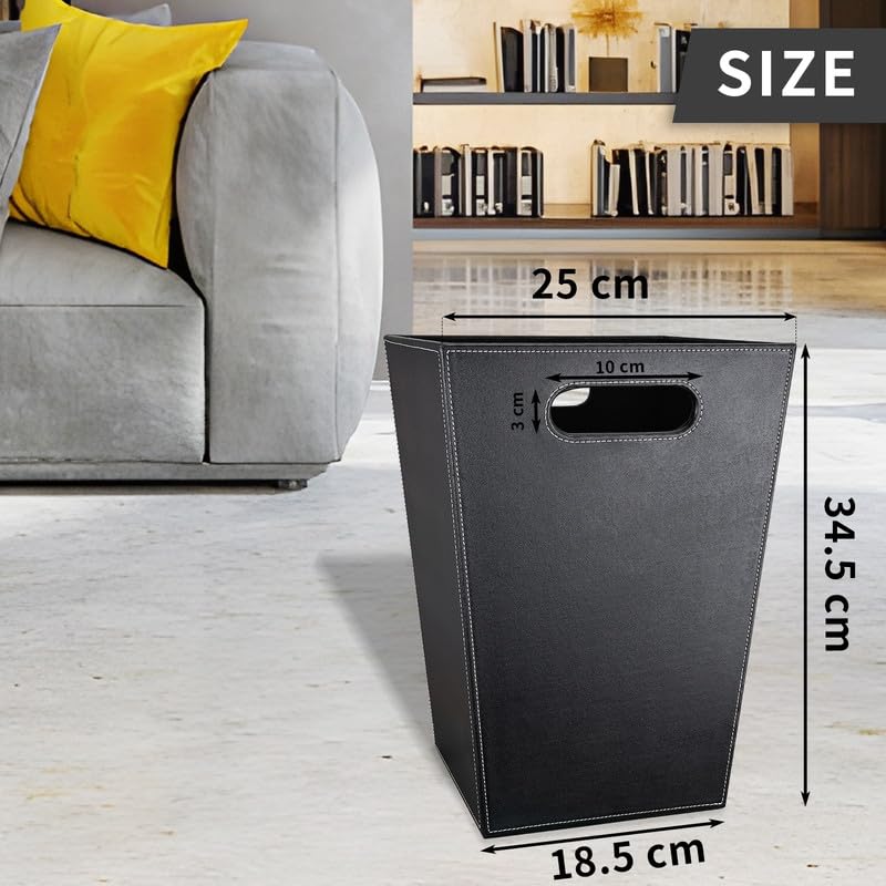 Pu Leather Trash Can for Bedroom