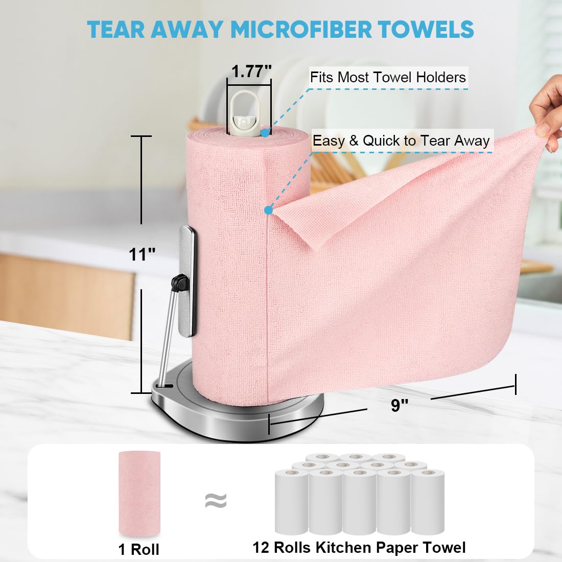 Microfiber Cleaning Cloth Roll (55 Count) - ModHome Supplies