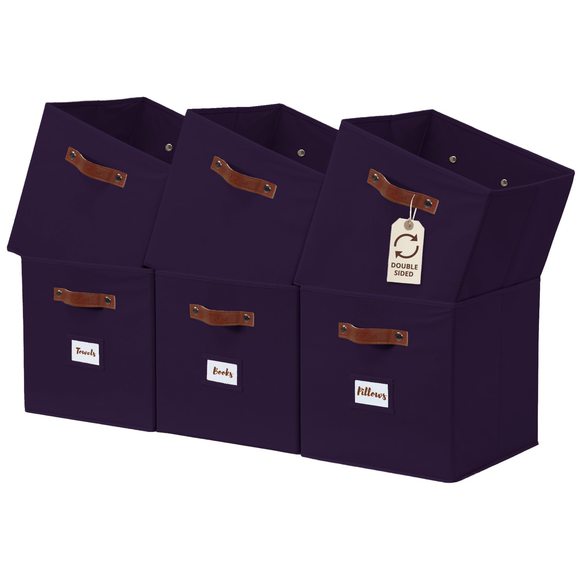 Storage Bins Cube Storage Bin with Labels (6 Count)