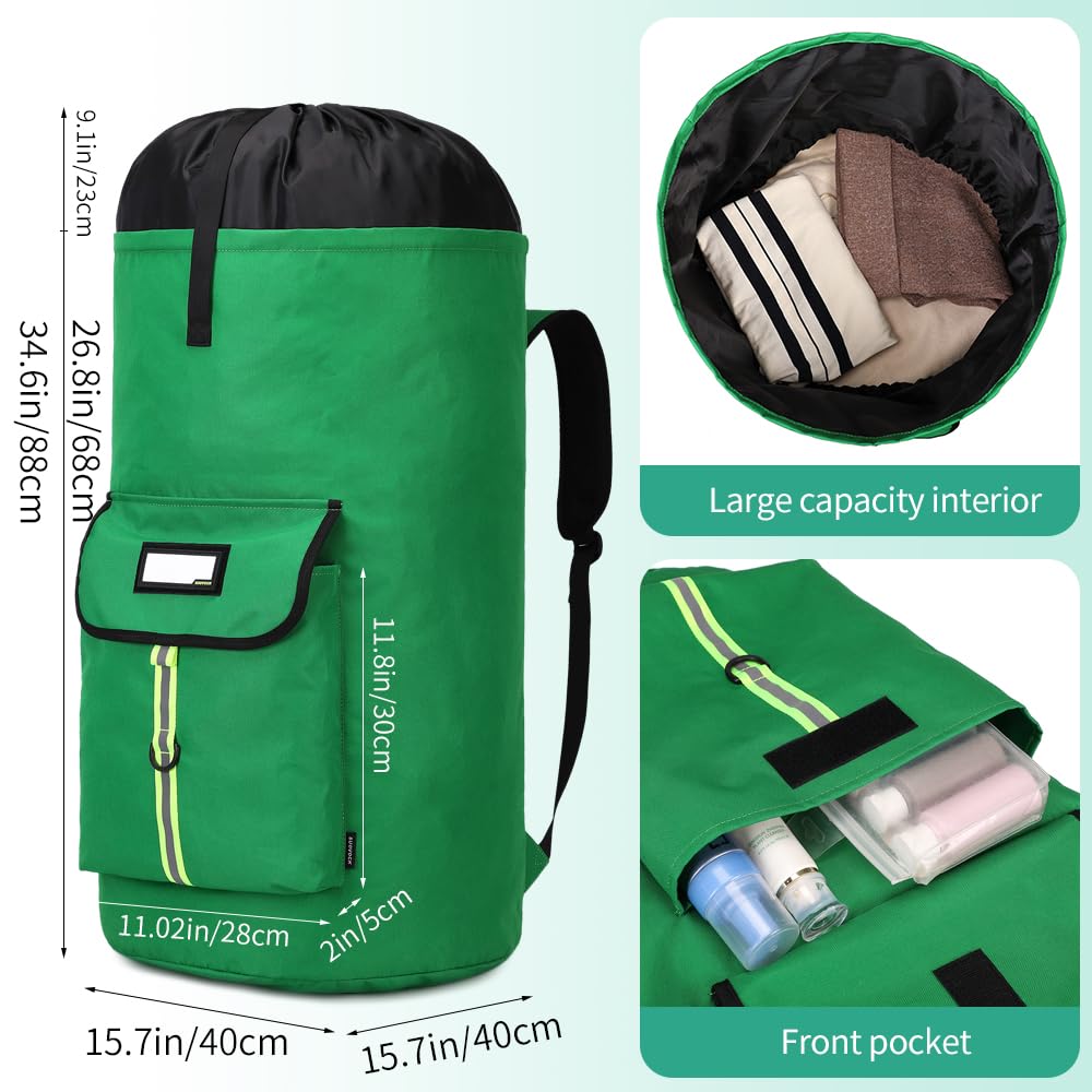 Extra Large Heavy Duty Laundry Bag Backpack (60 Count)