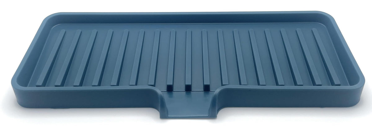 Silicone Soap Dish Tray and Sponge Holder with Drain Chute