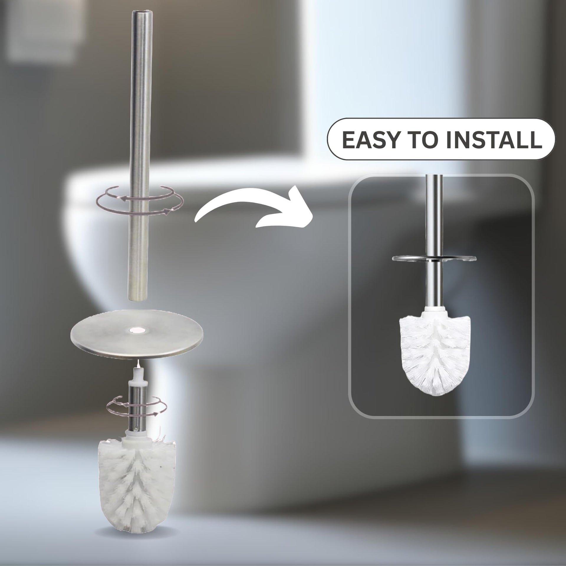 Decorative Toilet Brush and Holder Set