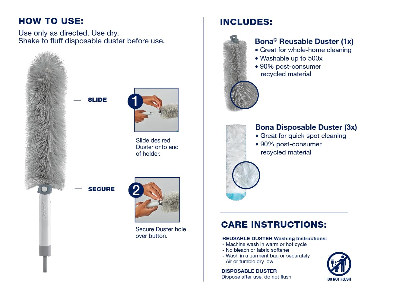 High Performance Dusting System with Compact Handle