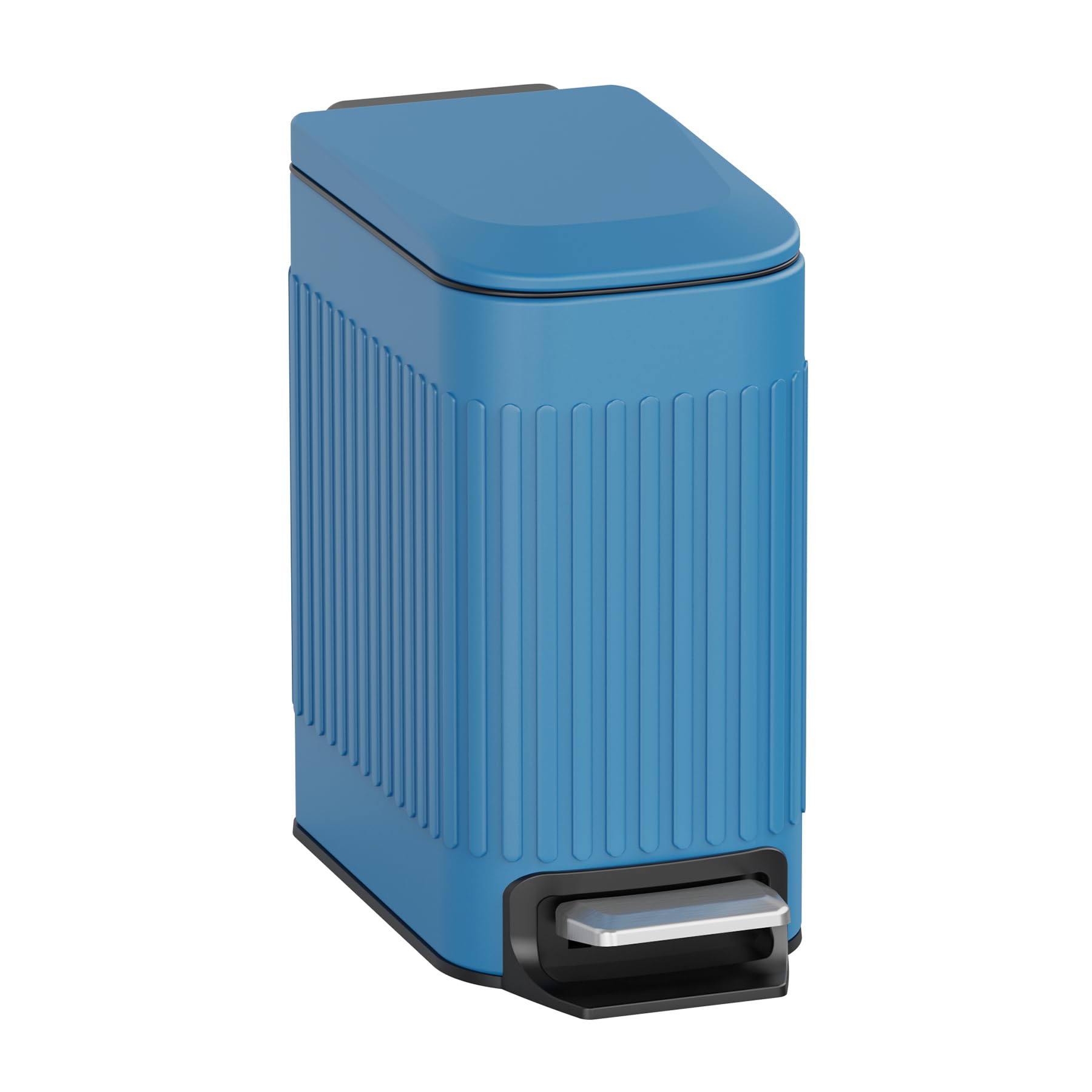 Slim Bathroom Trash Can with Lid Soft Close & Pedal