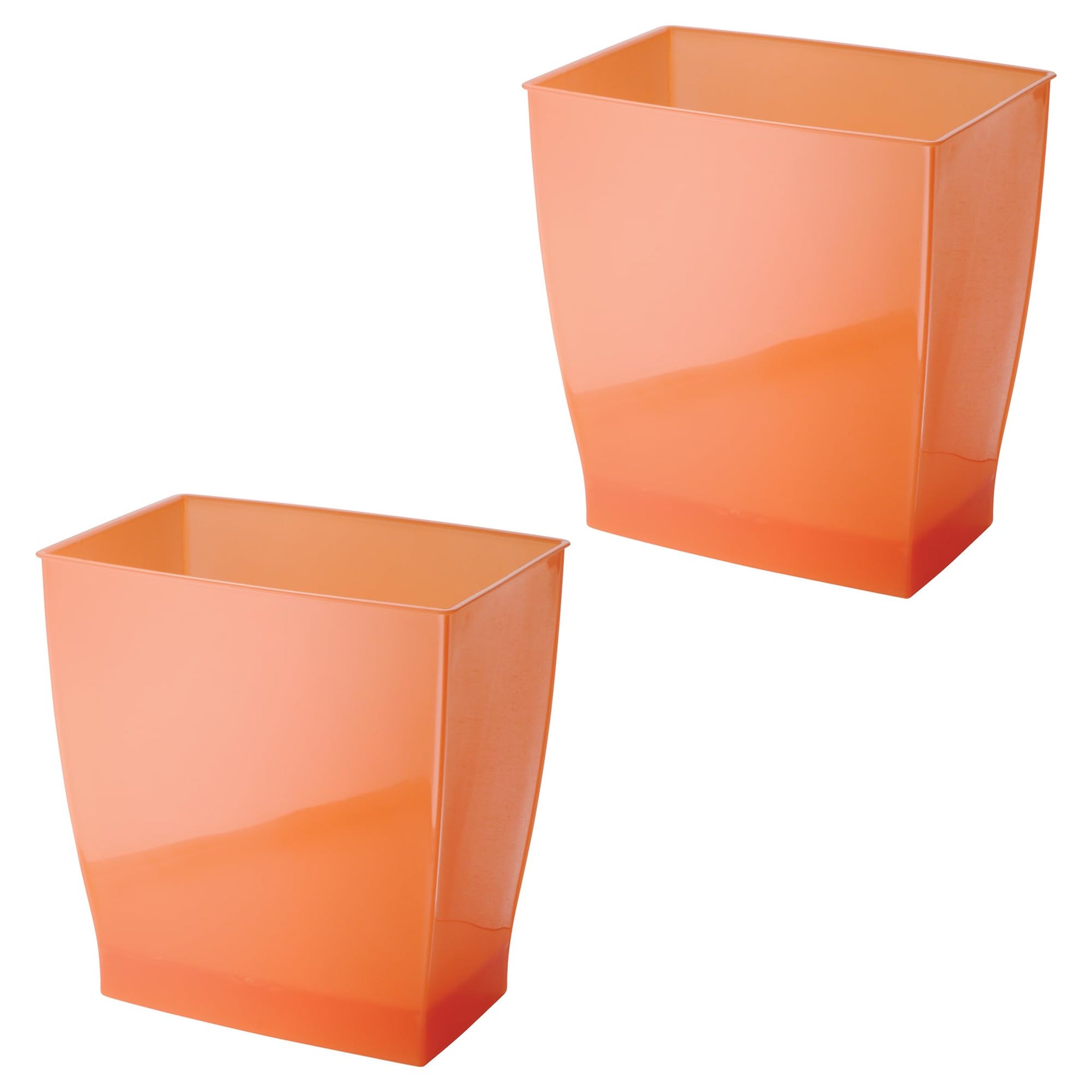 Small Plastic Bathroom Trash Can (2 Count)