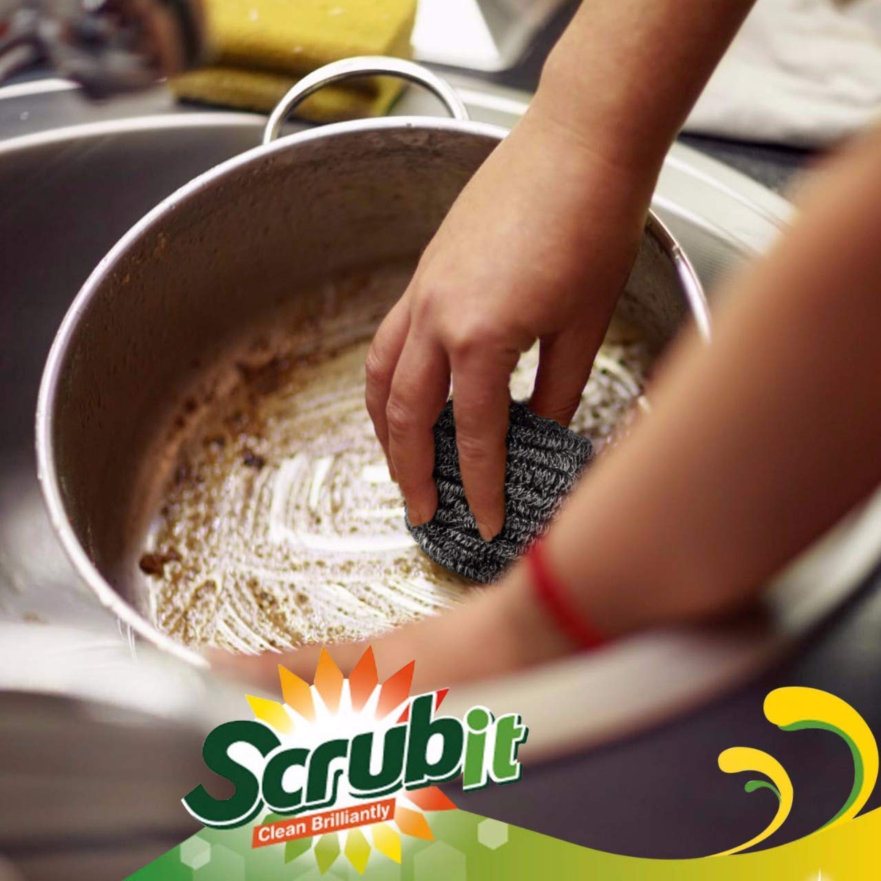 12 Pack Stainless Steel Scourers by Scrub It (12 Count)