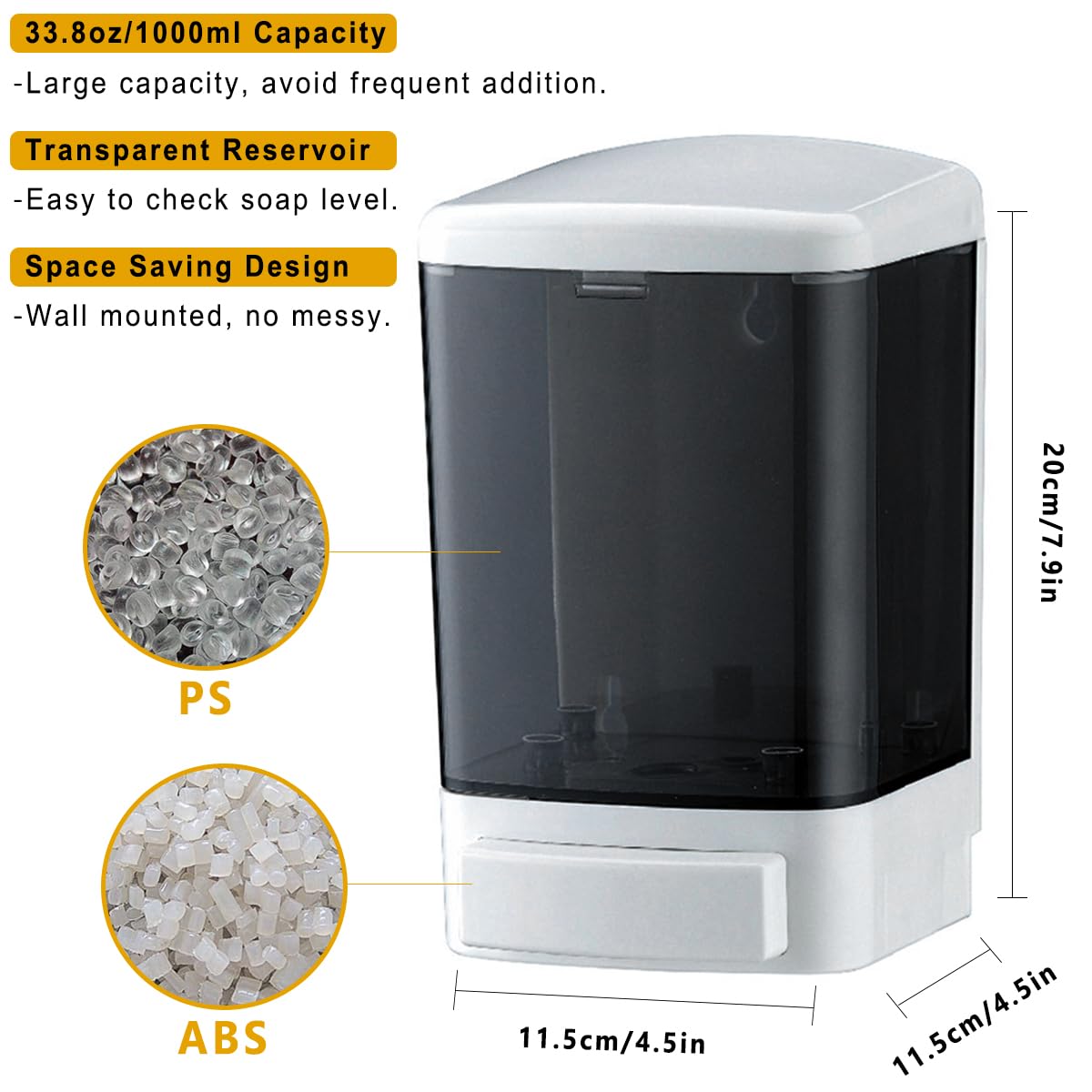 Manual Soap Dispenser Wall Mounted