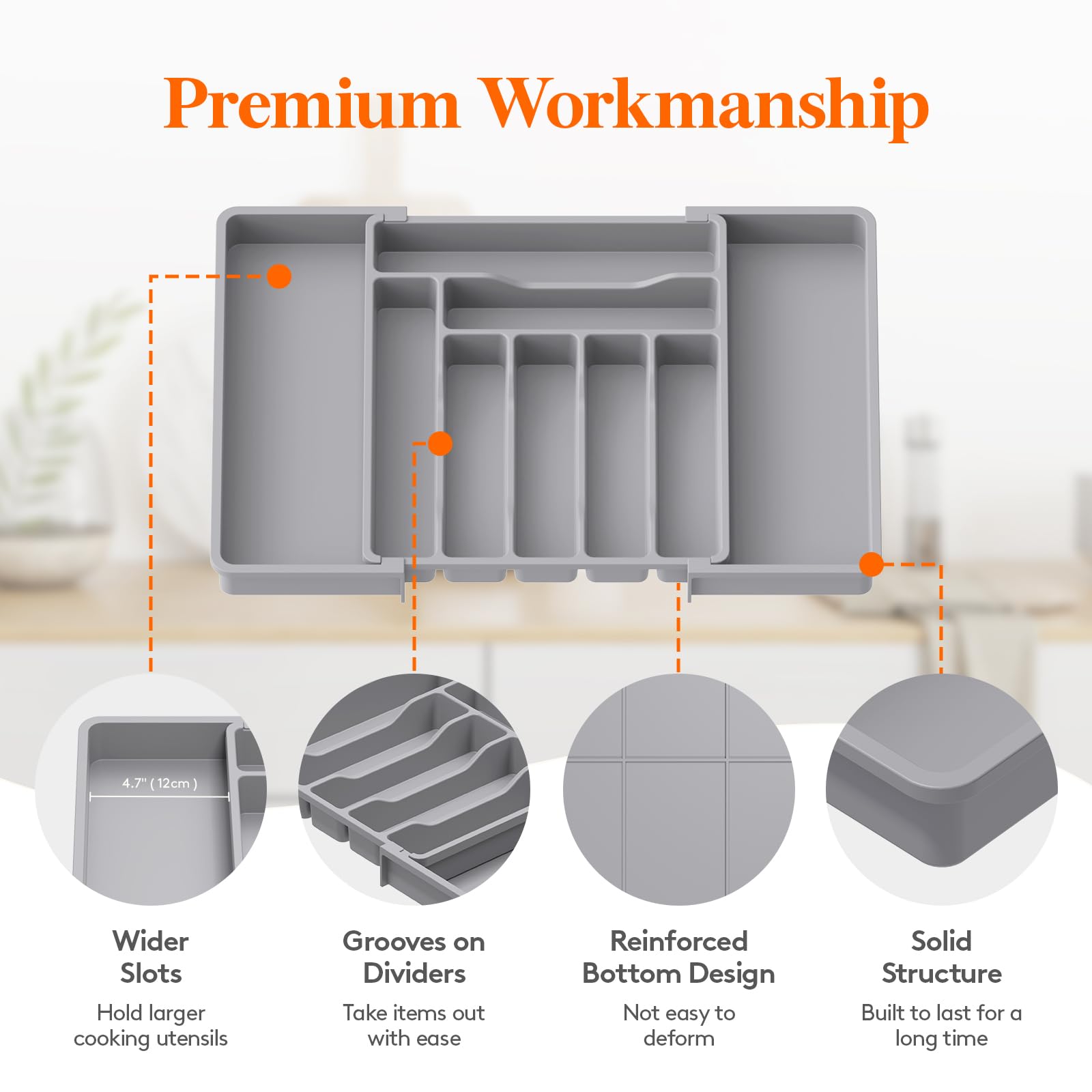Utensil Organizer for Kitchen Drawer