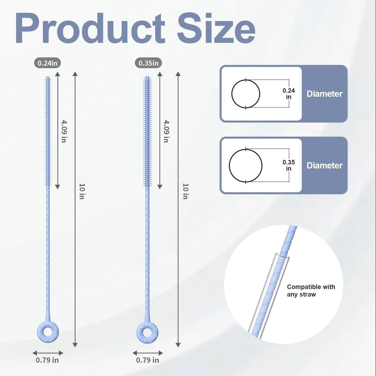 Silicone Straw Cleaner Brush