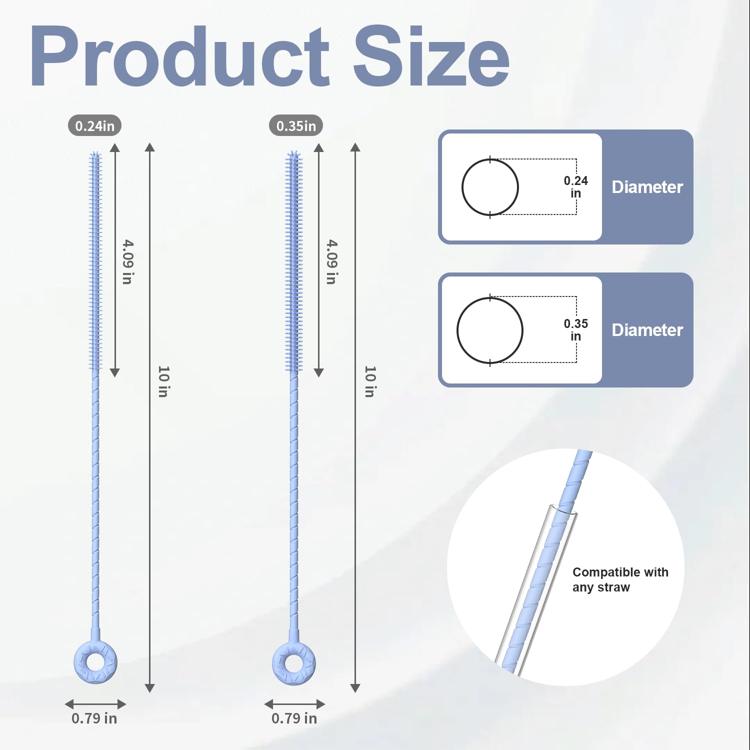 Silicone Straw Cleaner Brush