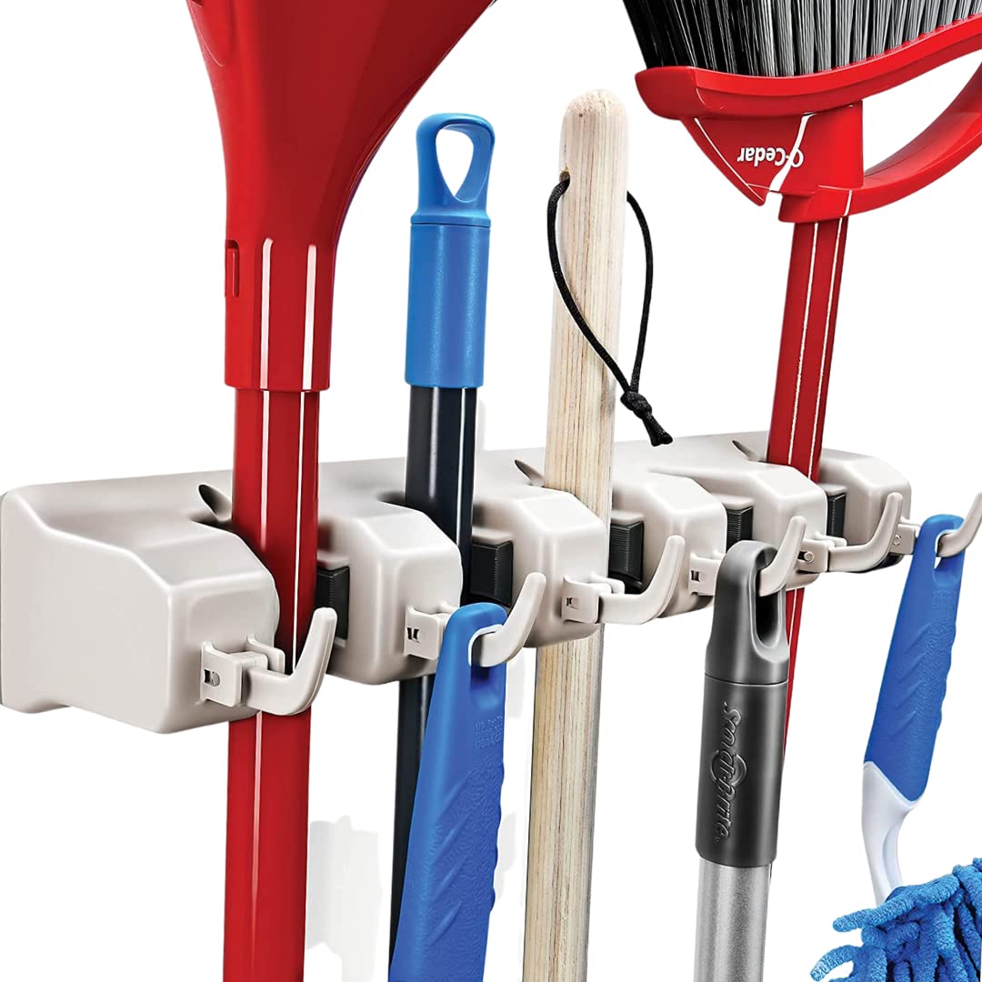 Broom and Mop Holder Wall Mount