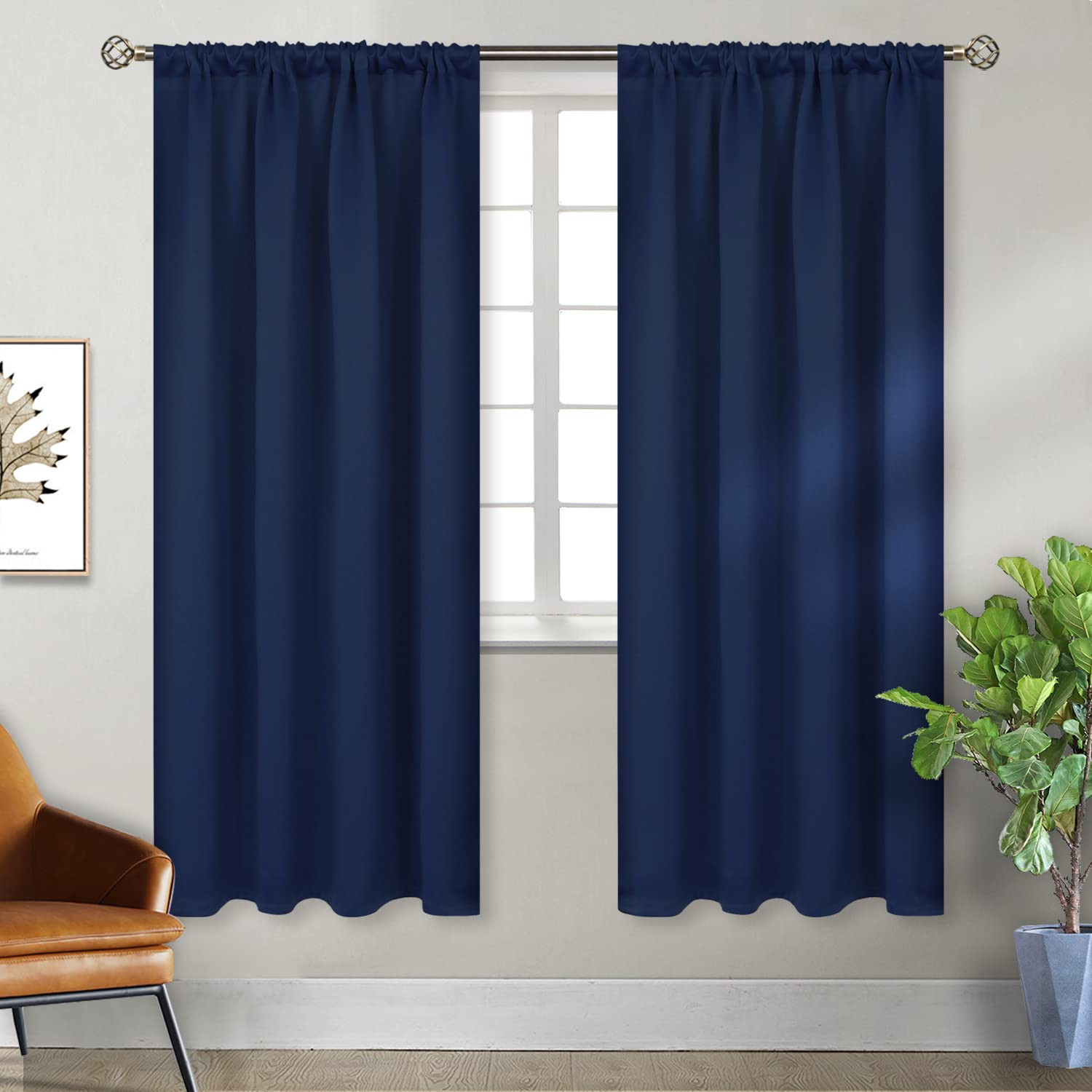 Rod Pocket Blackout Curtains for Bedroom