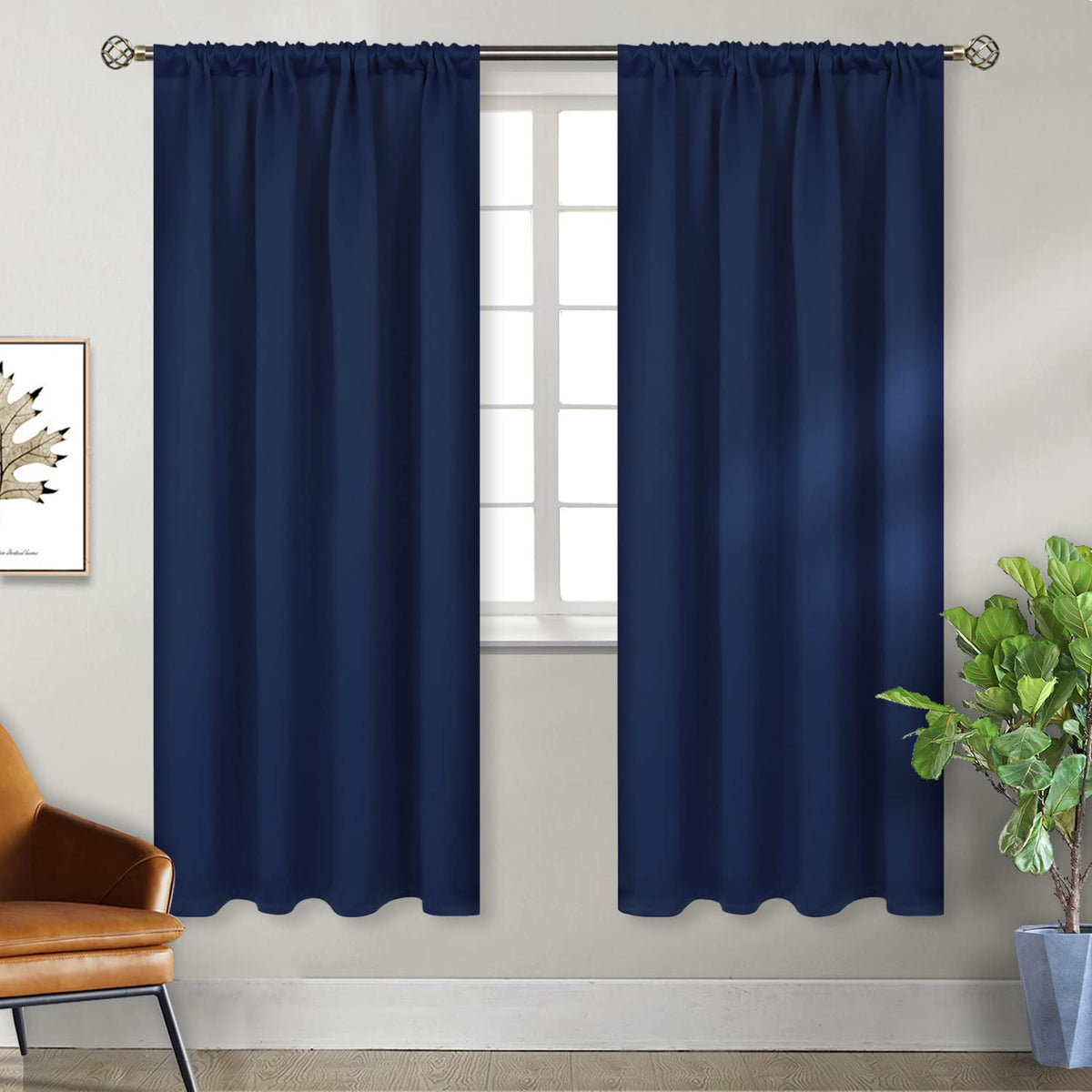 Rod Pocket Blackout Curtains for Bedroom