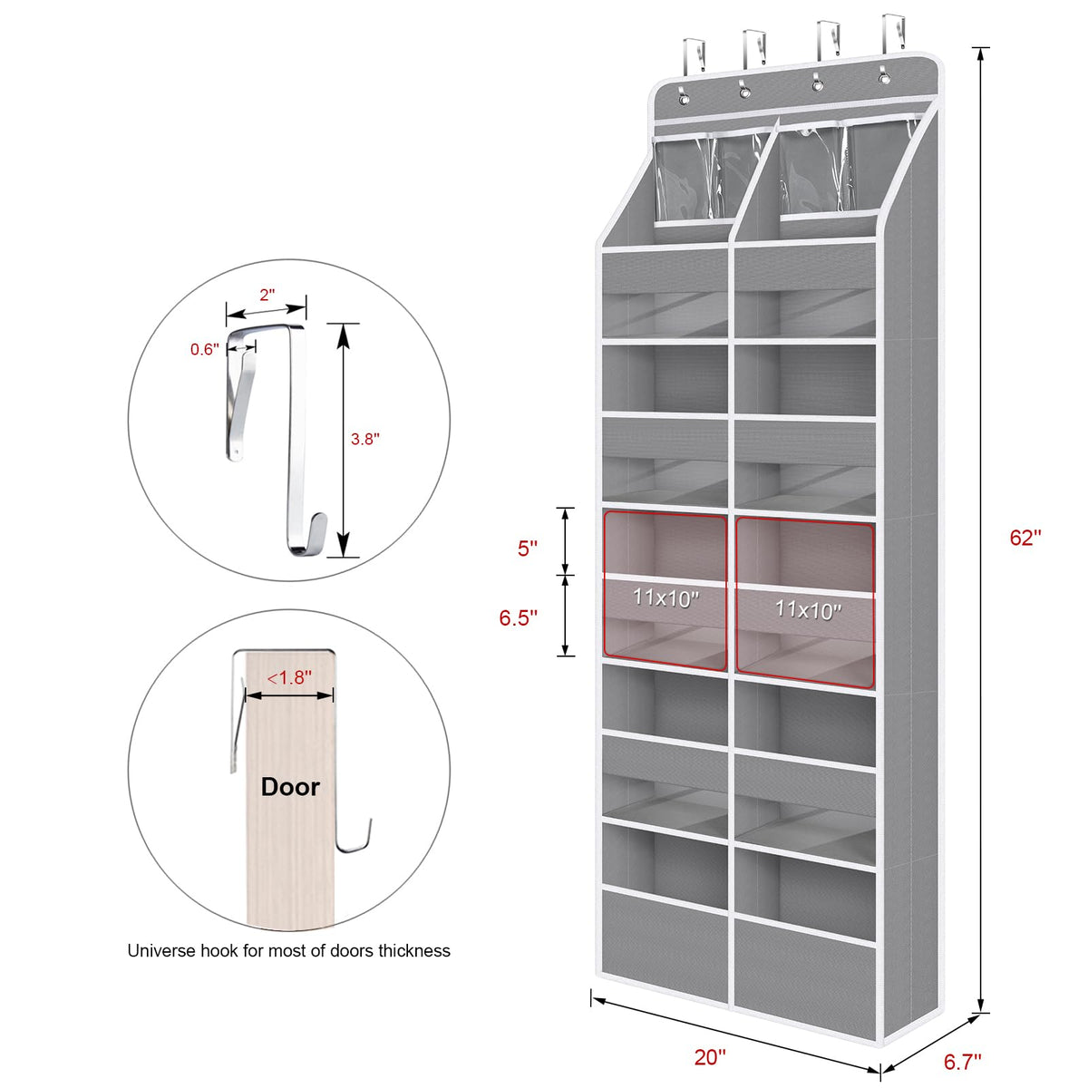 Upgraded Over the Door Organizer for Baby Nursery
