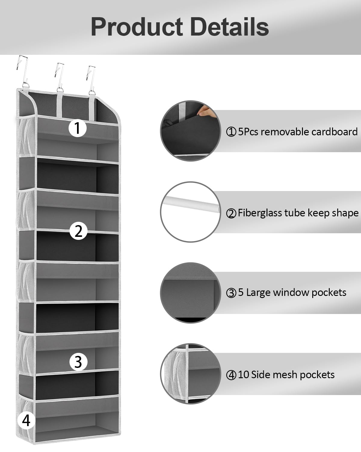 2 Pack Over the Door Storage Organizer (2 Count)