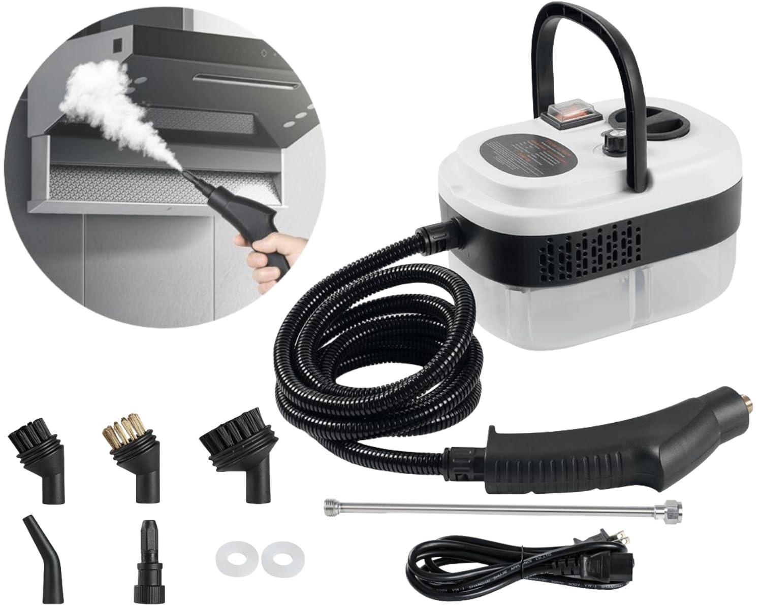 7 in 1 Steam Cleaner 2500W High Pressure Steamer for Cleaning