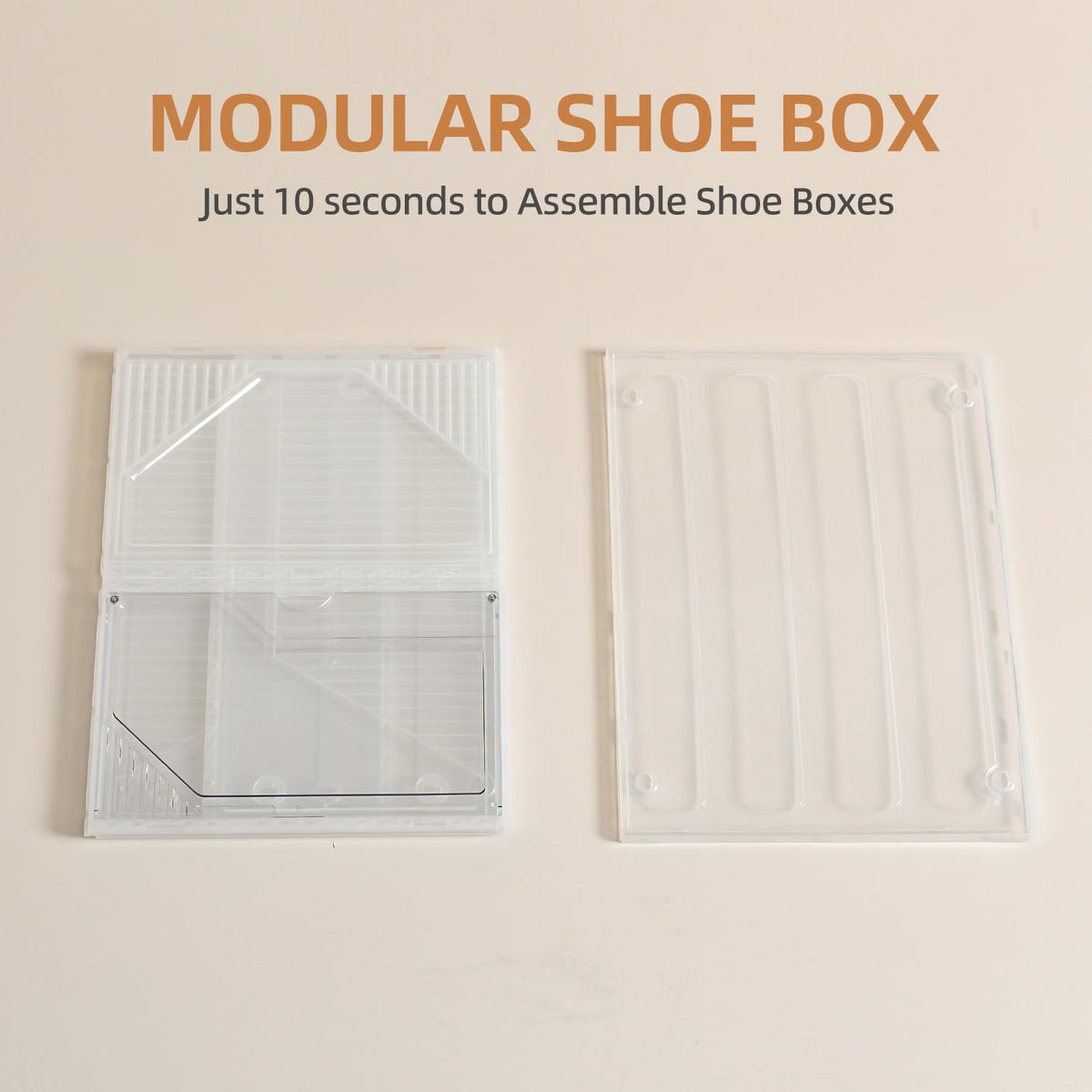 Large Shoe Boxes Clear Plastic Stackable