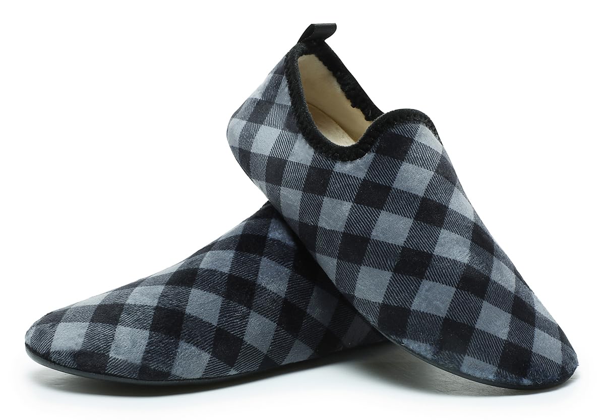Adult Indoor House Slippers Socks Travel Lightweight Comfort Non Slip Grip House Floor Home Shoes for Women Men
