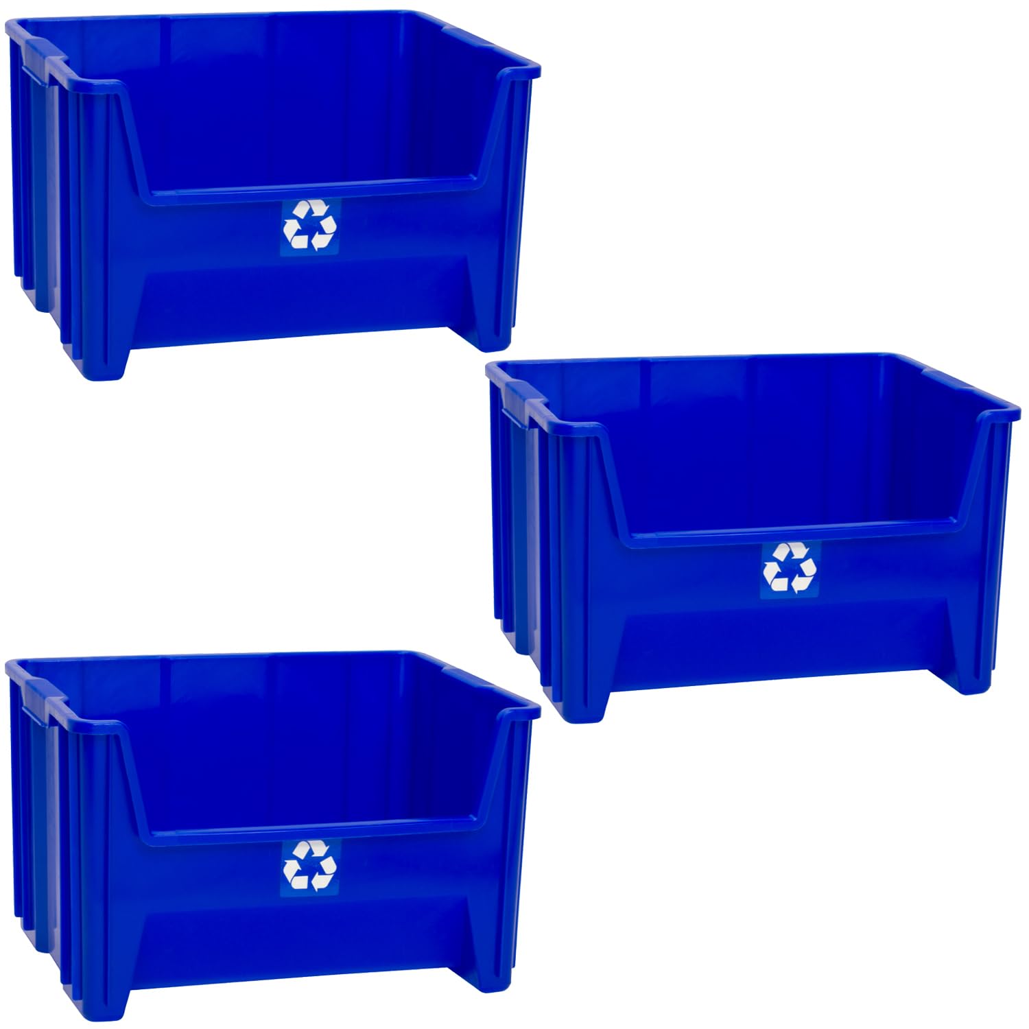 Commercial Industrial Heavy Duty Stackable Open (3 Count)