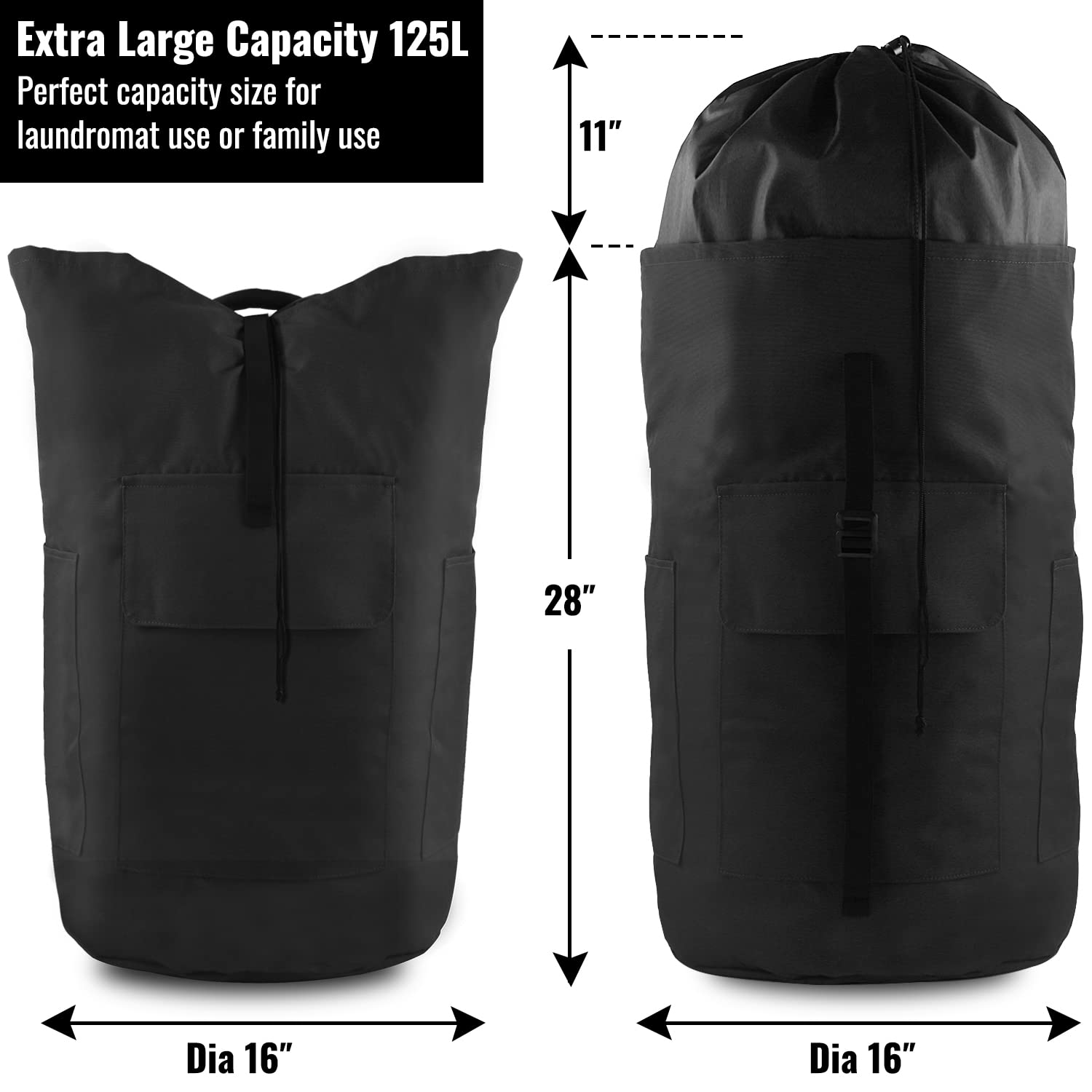 Laundry Backpack Bag 125L Extra Large