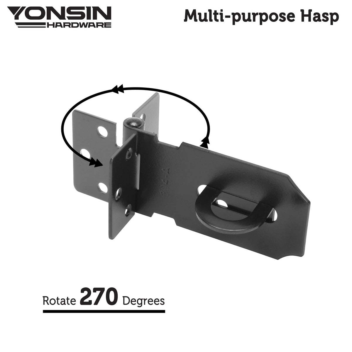 3" Door Padlock Safety Hasp Latch 2 Pcs