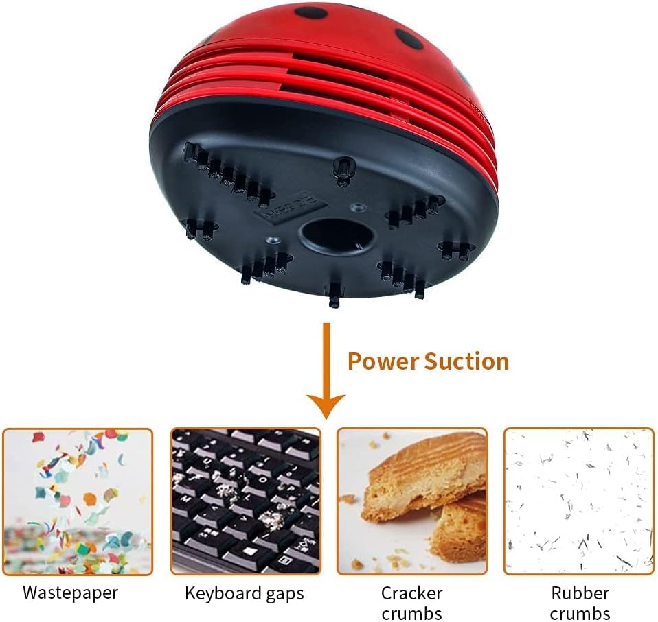 Cute Portable Cartoon Mini Desktop Vacuum Desk Dust Cleaner