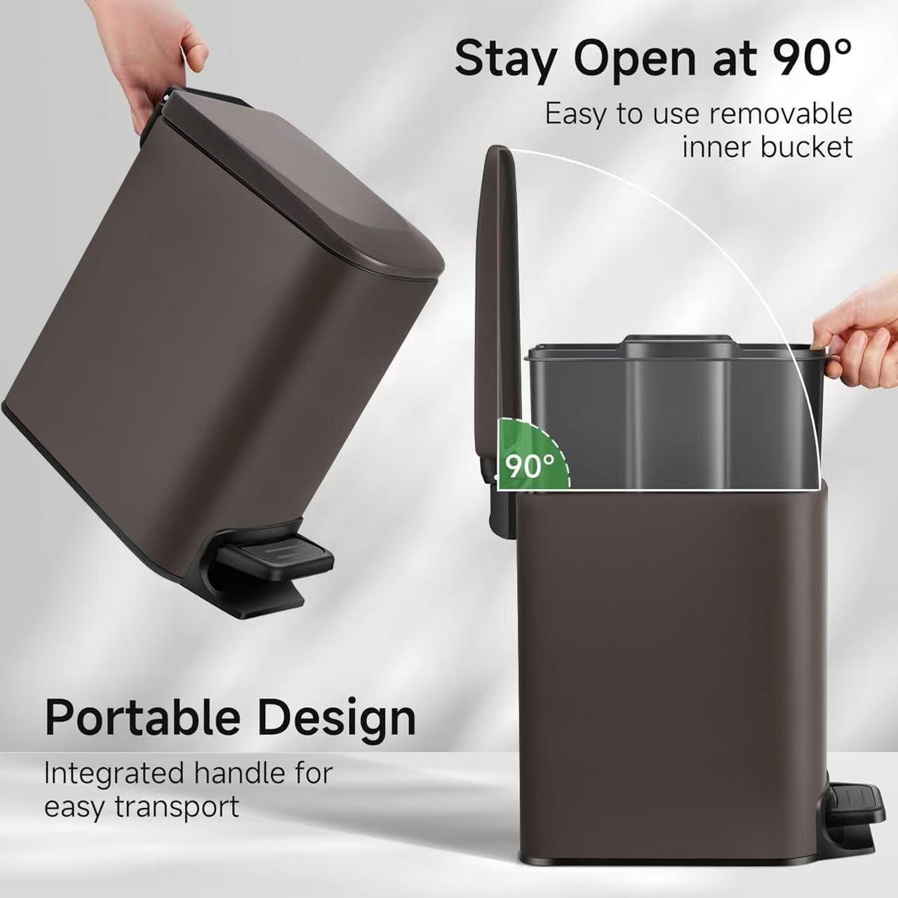 Small Bathroom Trash Can with Lid