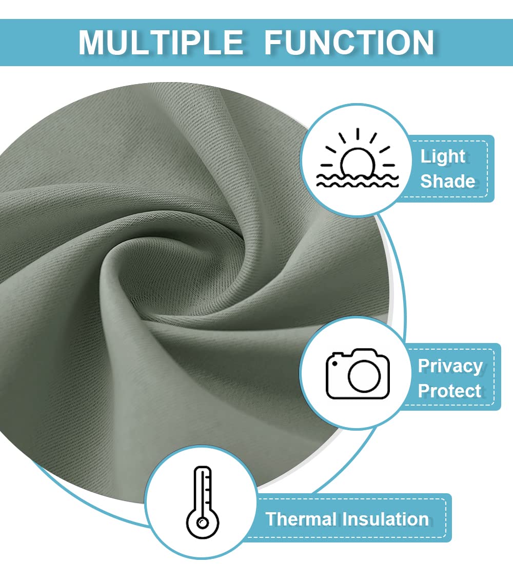 54 inch Blackout Curtains for Living Room Bedroom (2 Count)
