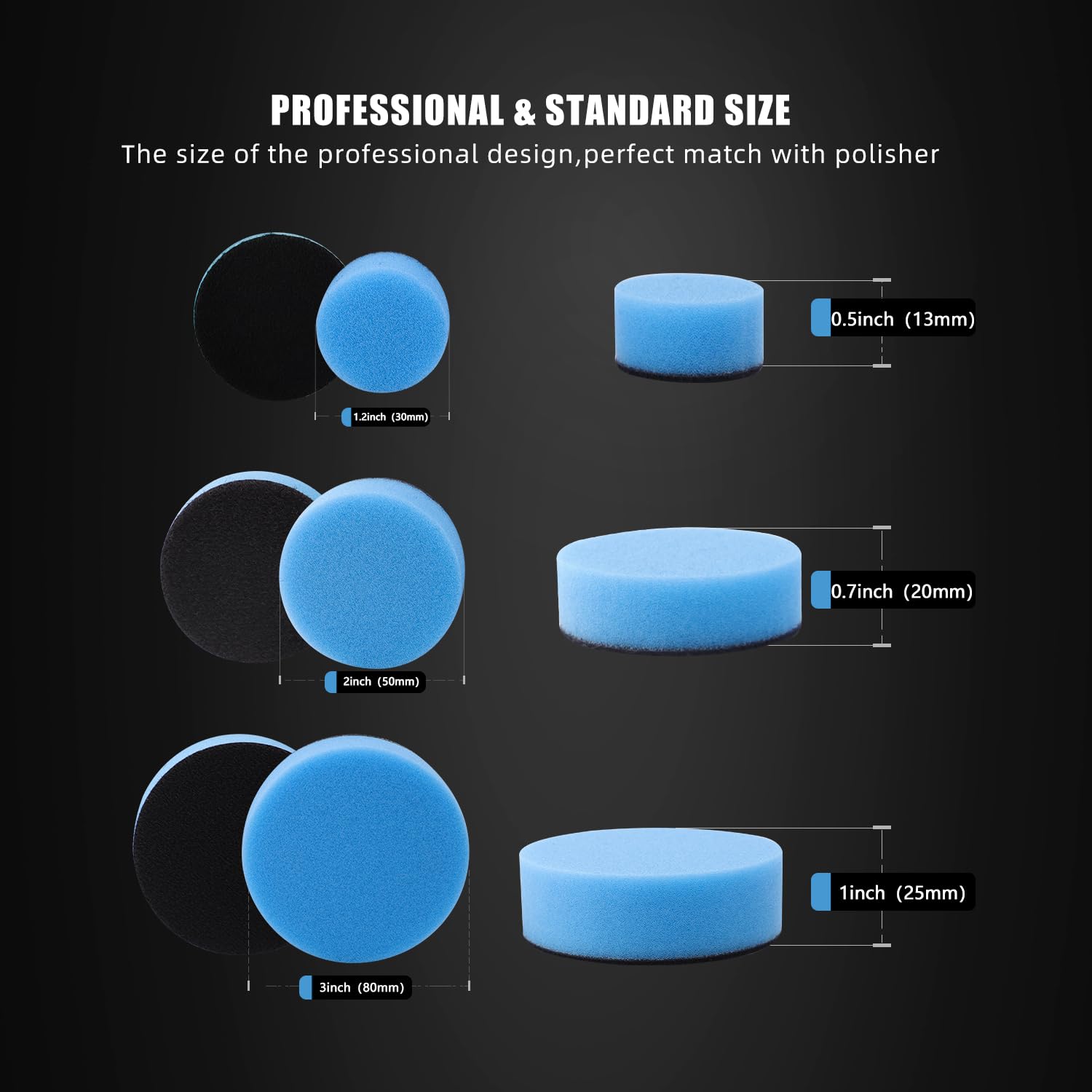 Car Foam Drill Polishing Pad Kit (44 Count)