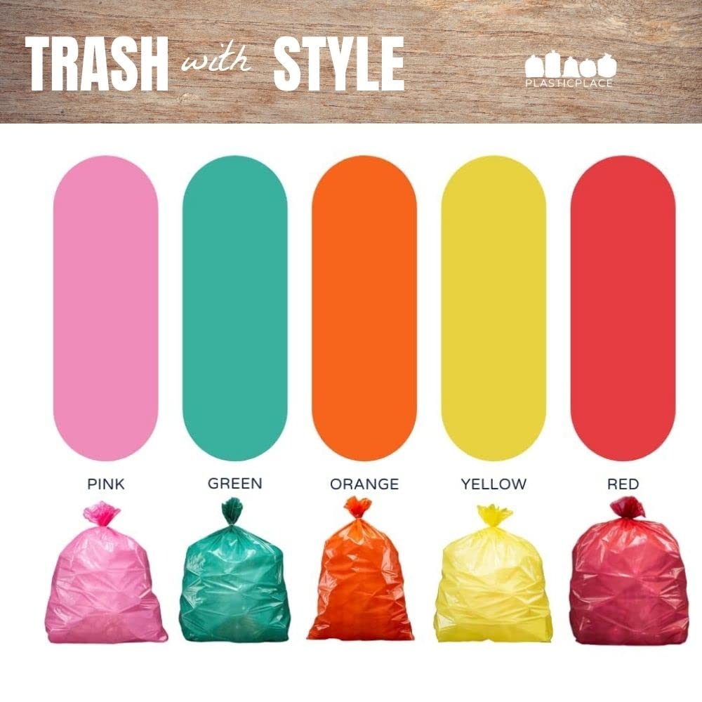 64 65 Gallon Trash Can Liners for Toter │ 1.5 Mil │ Green Heavy Duty Garbage Bags │ 50” x 60” (50 Count)