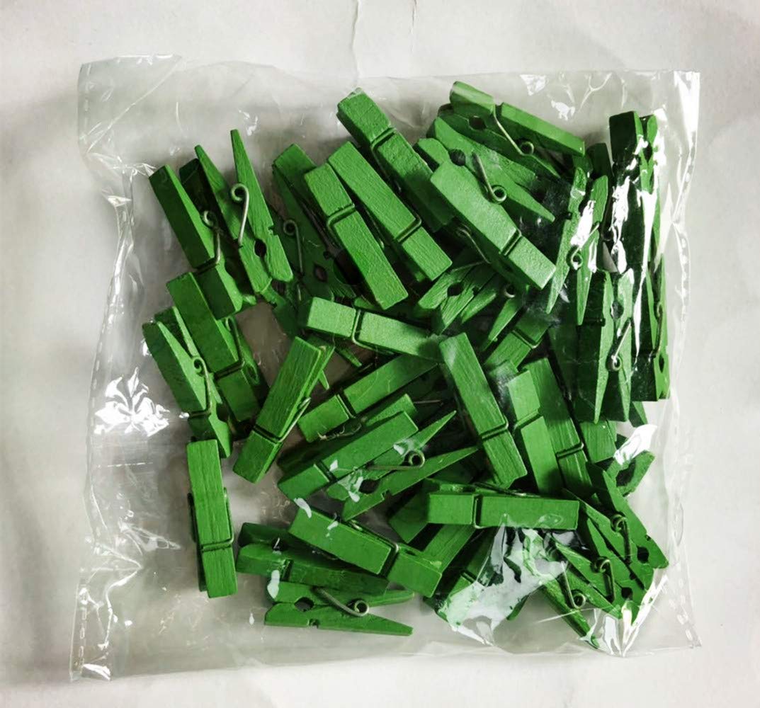 50PCS Tiny Wooden Clothespins Photo Paper Peg Mini Wood Clothes Pins Home School Arts Crafts Decor