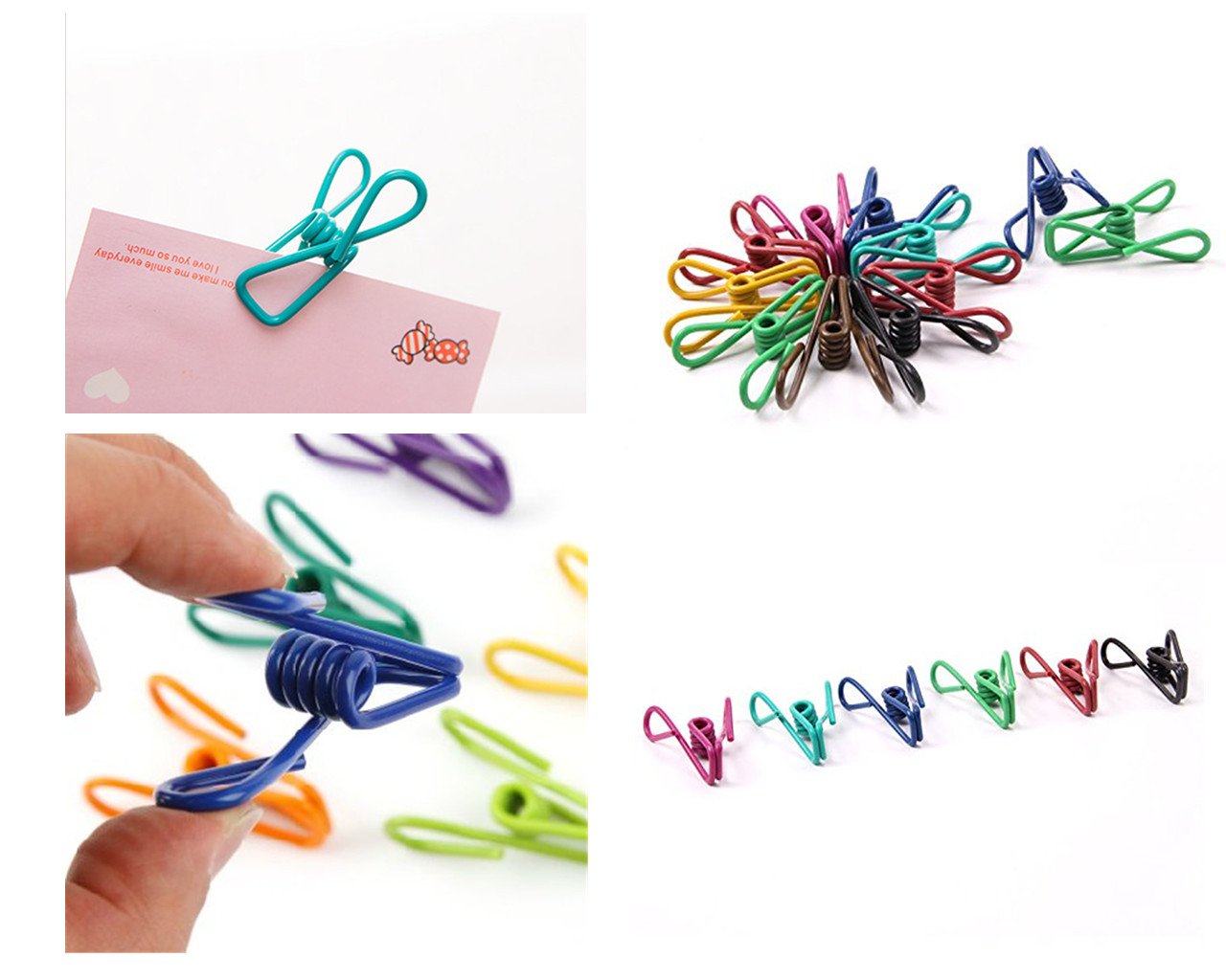 30 Pcs 2 Inch 10 Different Random Colors Chip Clips (30 Count)
