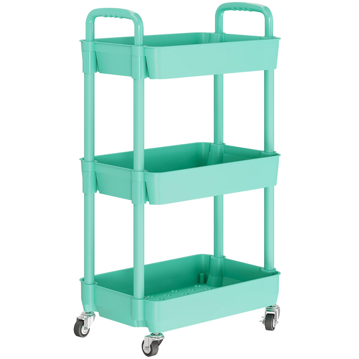 3 Tier Rolling Cart with Wheels (3 Count)