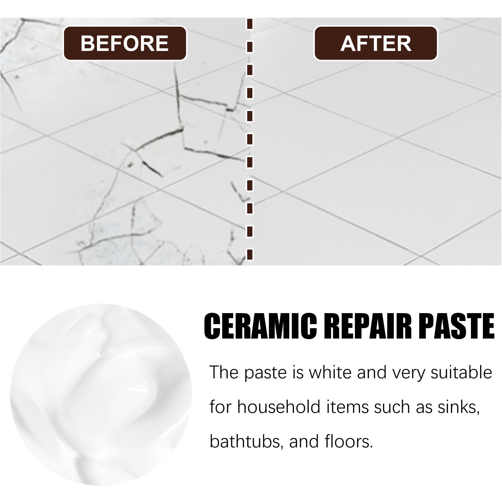 Tile and Ceramic Glaze Repair Paste