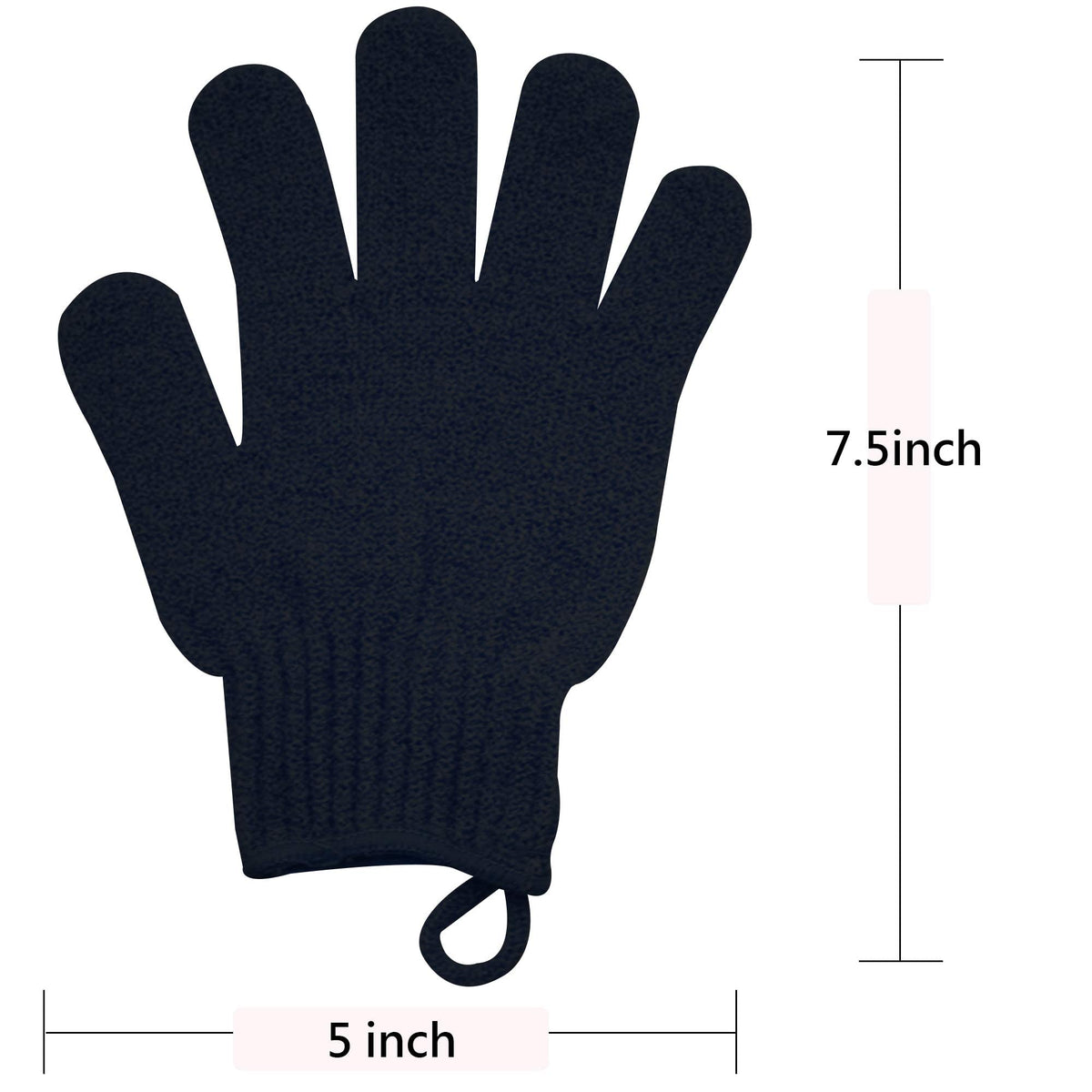 Heavy Exfoliating Shower Gloves with Hanging Loop